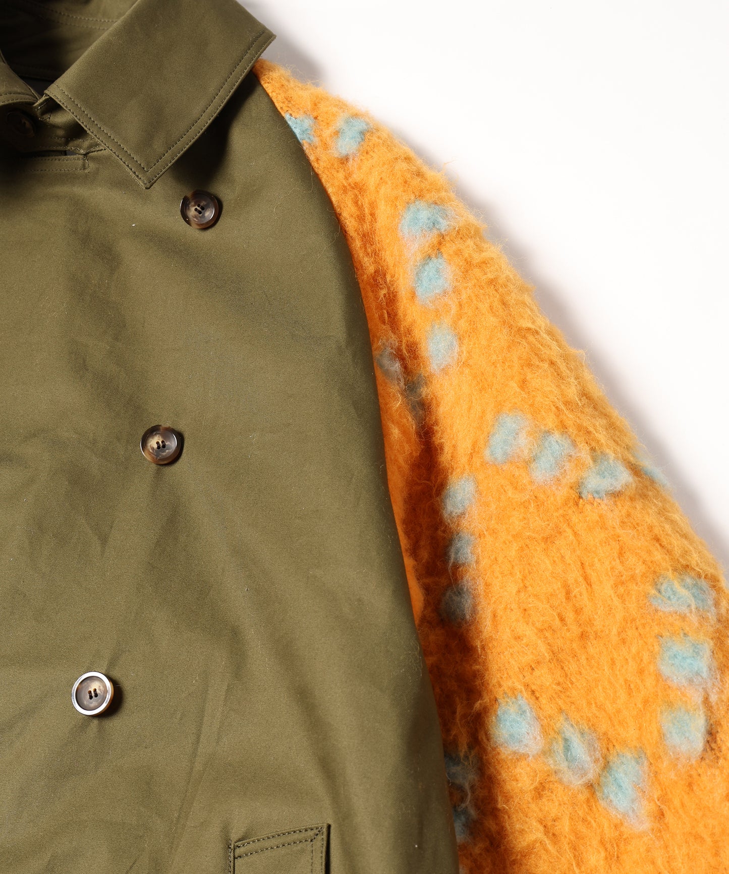 KNIT DOCKING TRENCH COAT 納期9月下旬