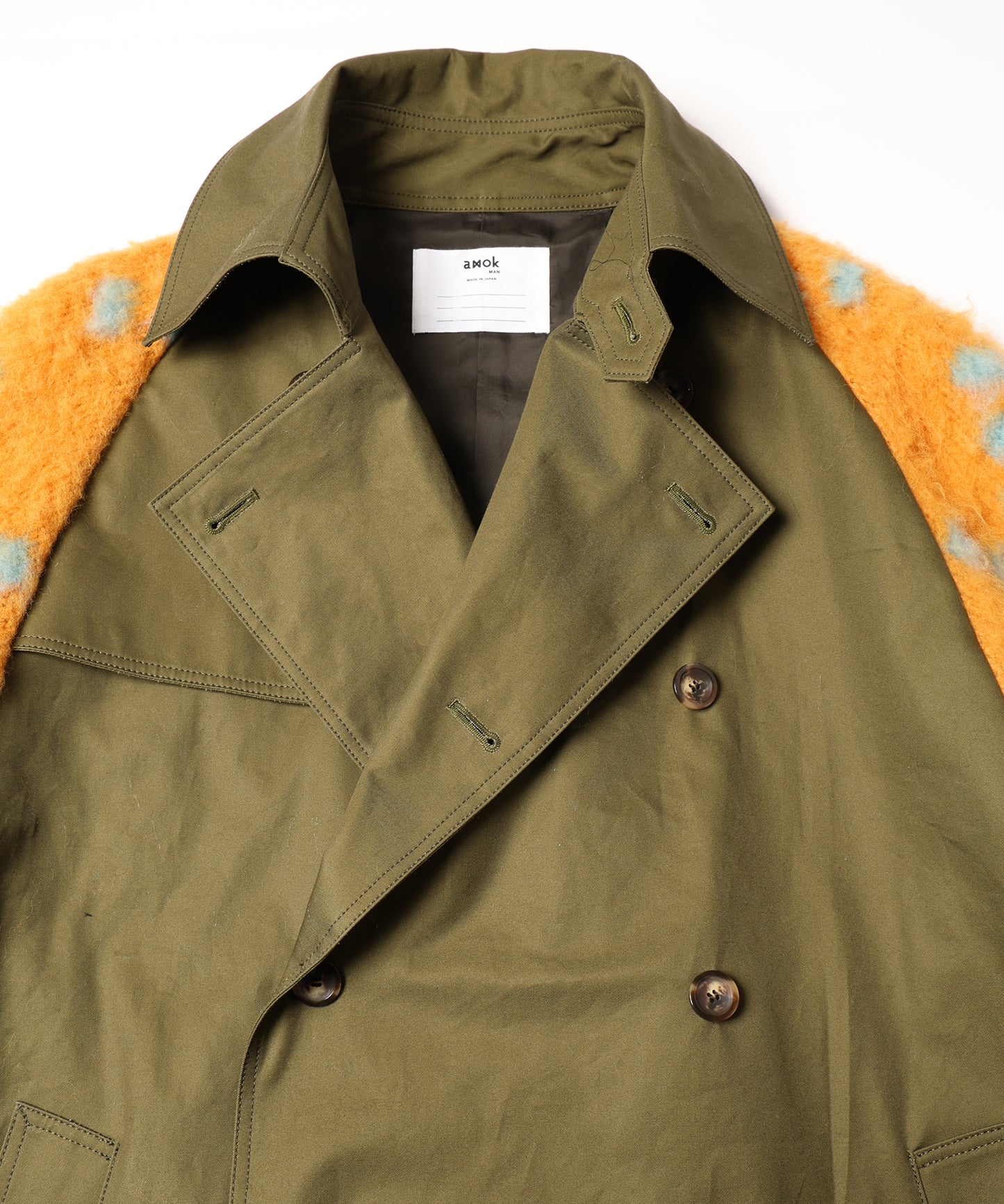 KNIT DOCKING TRENCH COAT 納期9月下旬