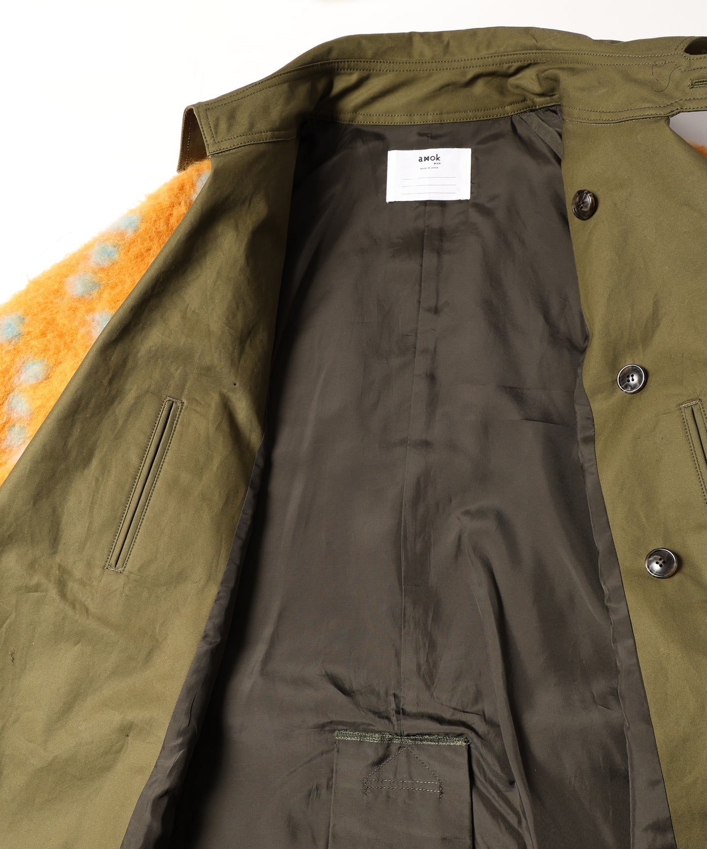 KNIT DOCKING TRENCH COAT 納期9月下旬