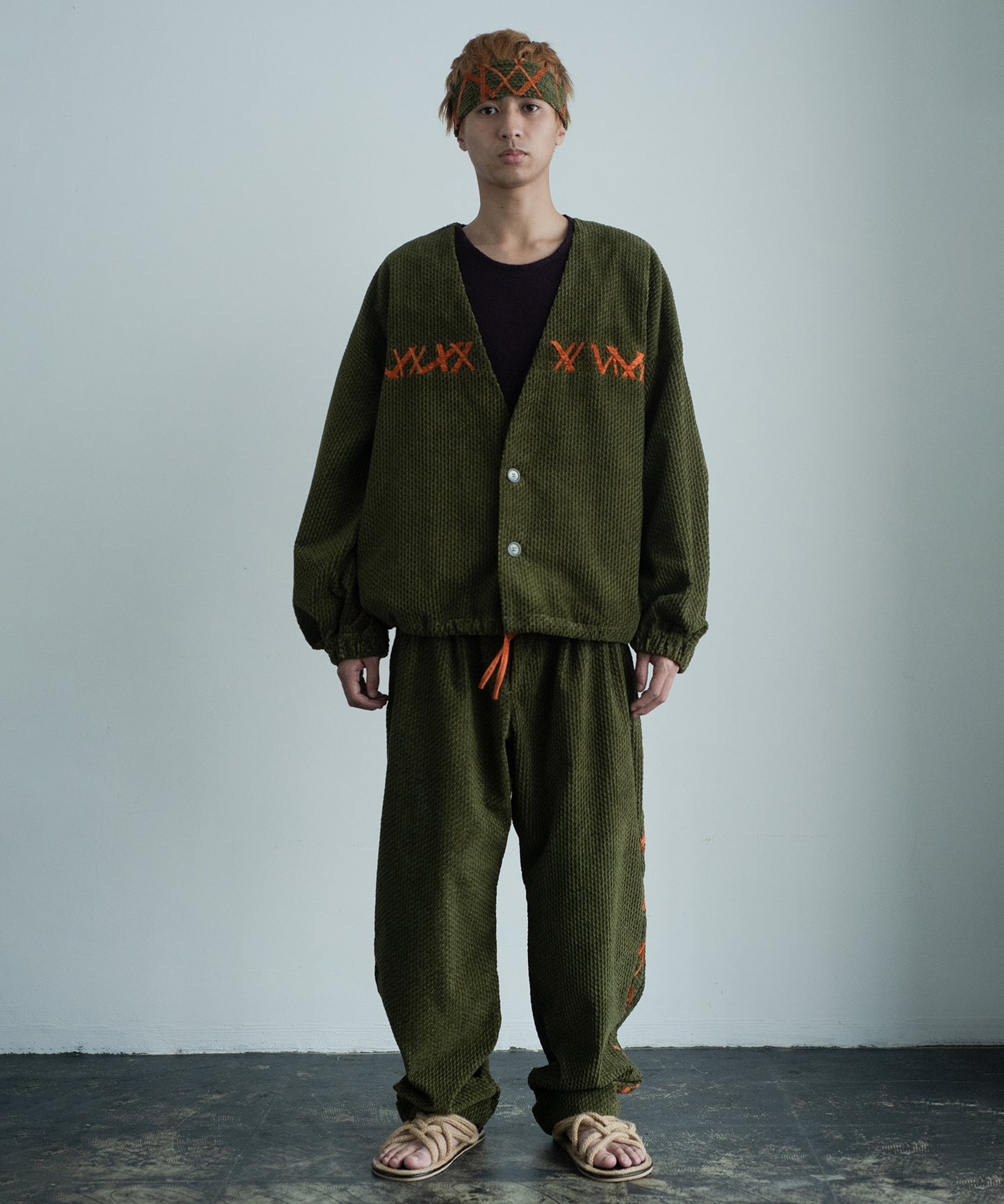 handwork collarless jacket 【納期8月下旬】