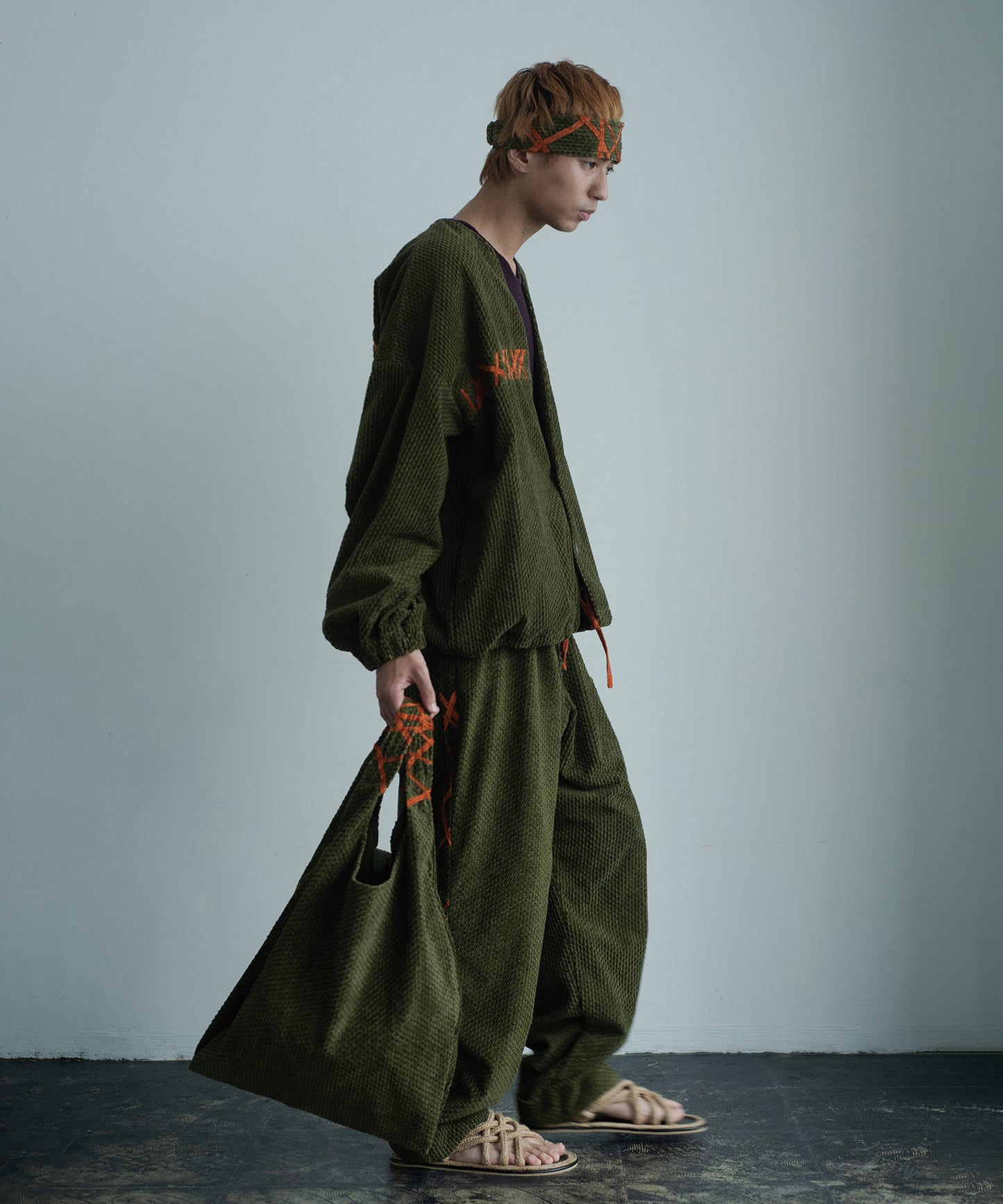 handwork collarless jacket 【納期8月下旬】
