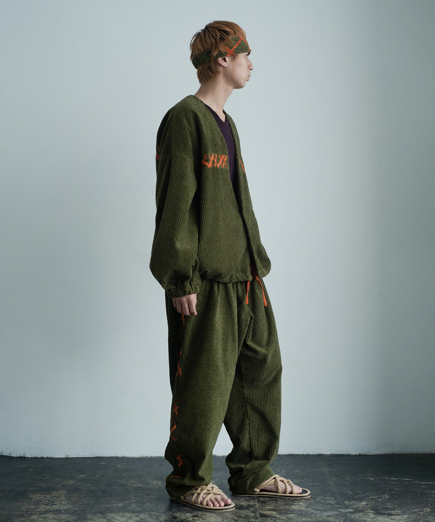 handwork collarless jacket 【納期8月下旬】