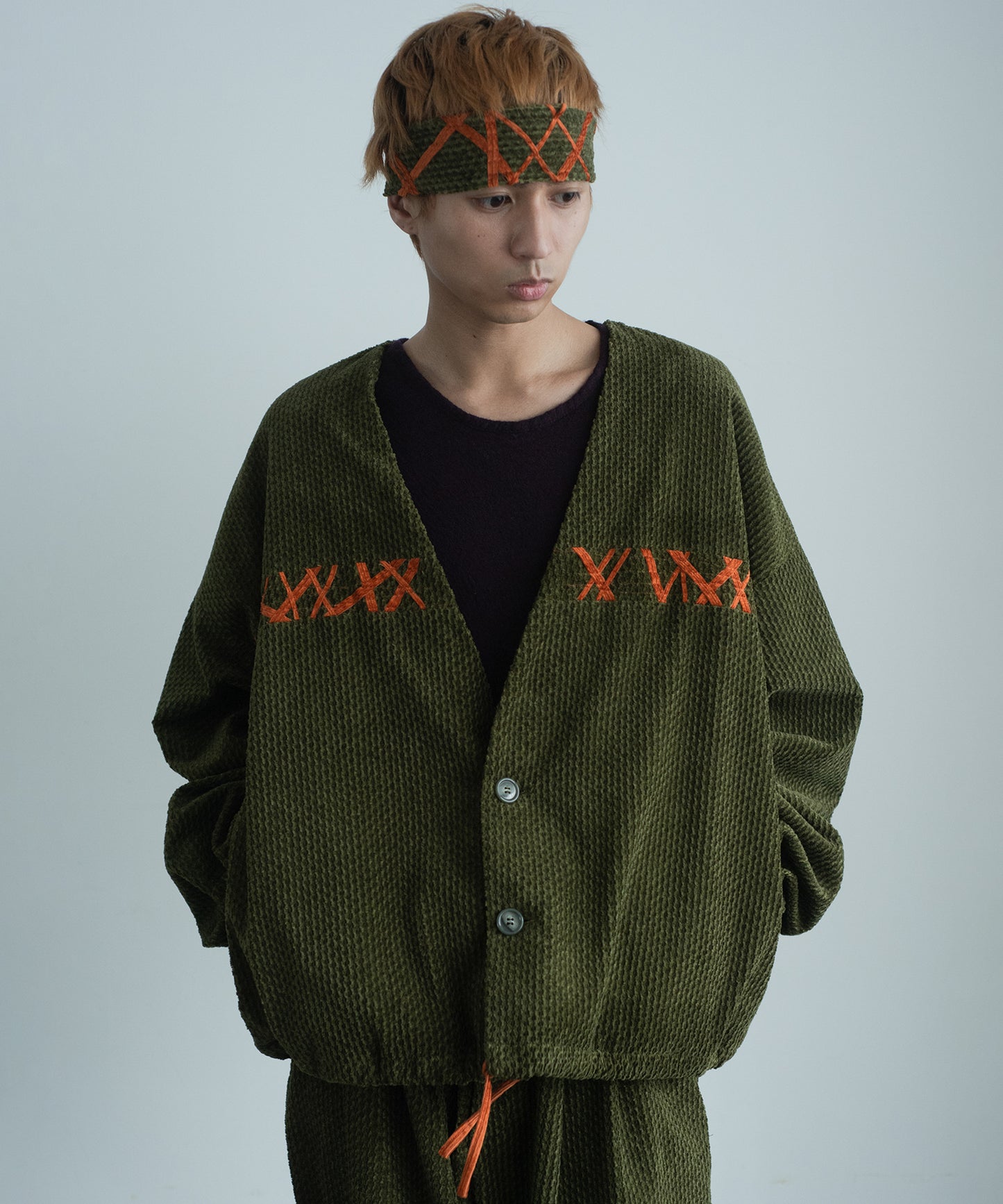 handwork collarless jacket 【納期8月下旬】