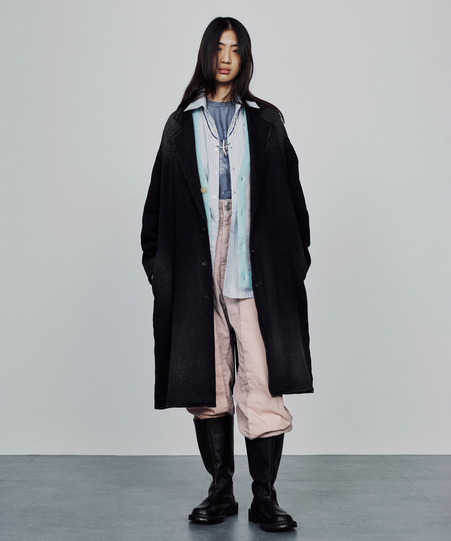 WIDE W KNEE DUCK PANTS