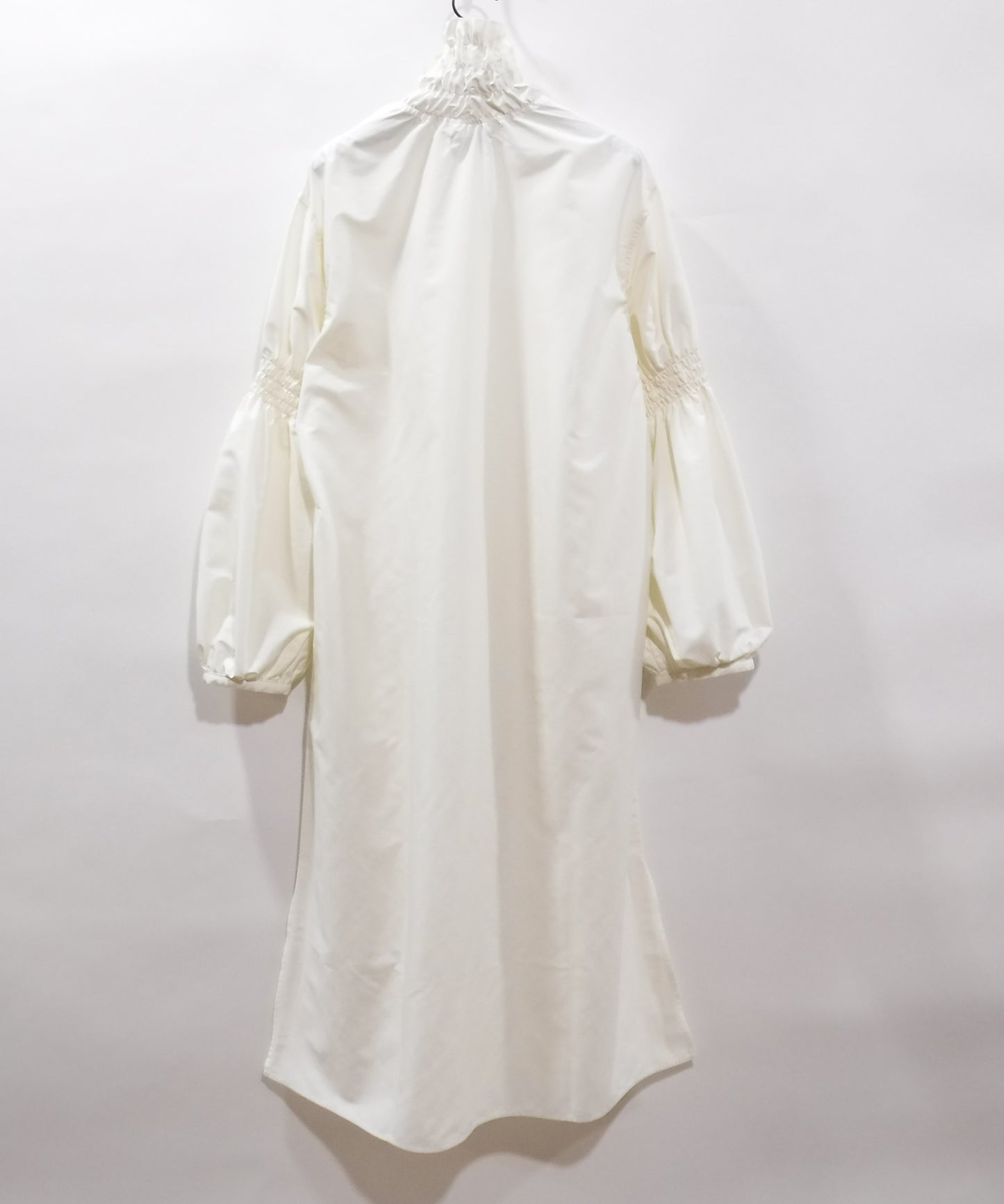HI-NECK GATHER SHIRT ONE-PIECE
