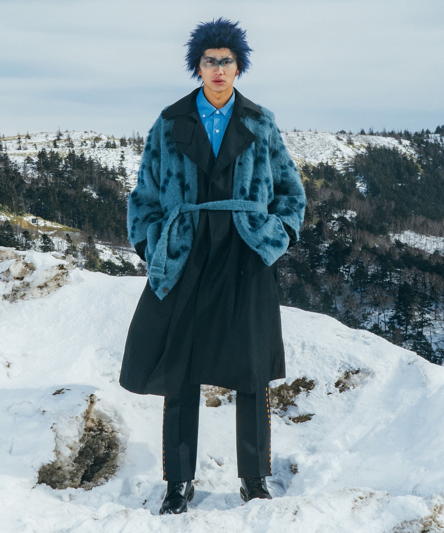 KNIT DOCKING TRENCH COAT