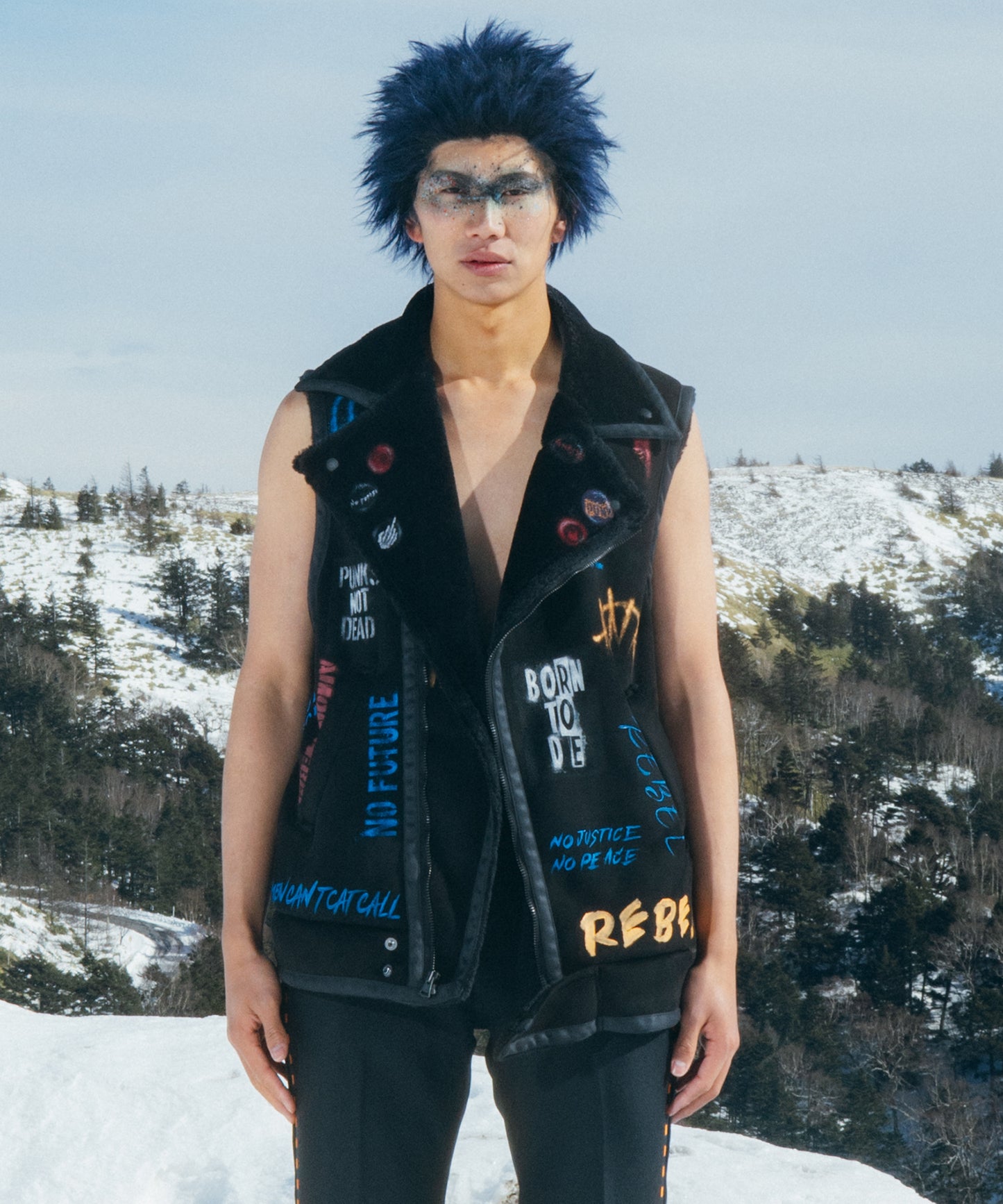 HANDPAINT MOUTON RIDERS VEST