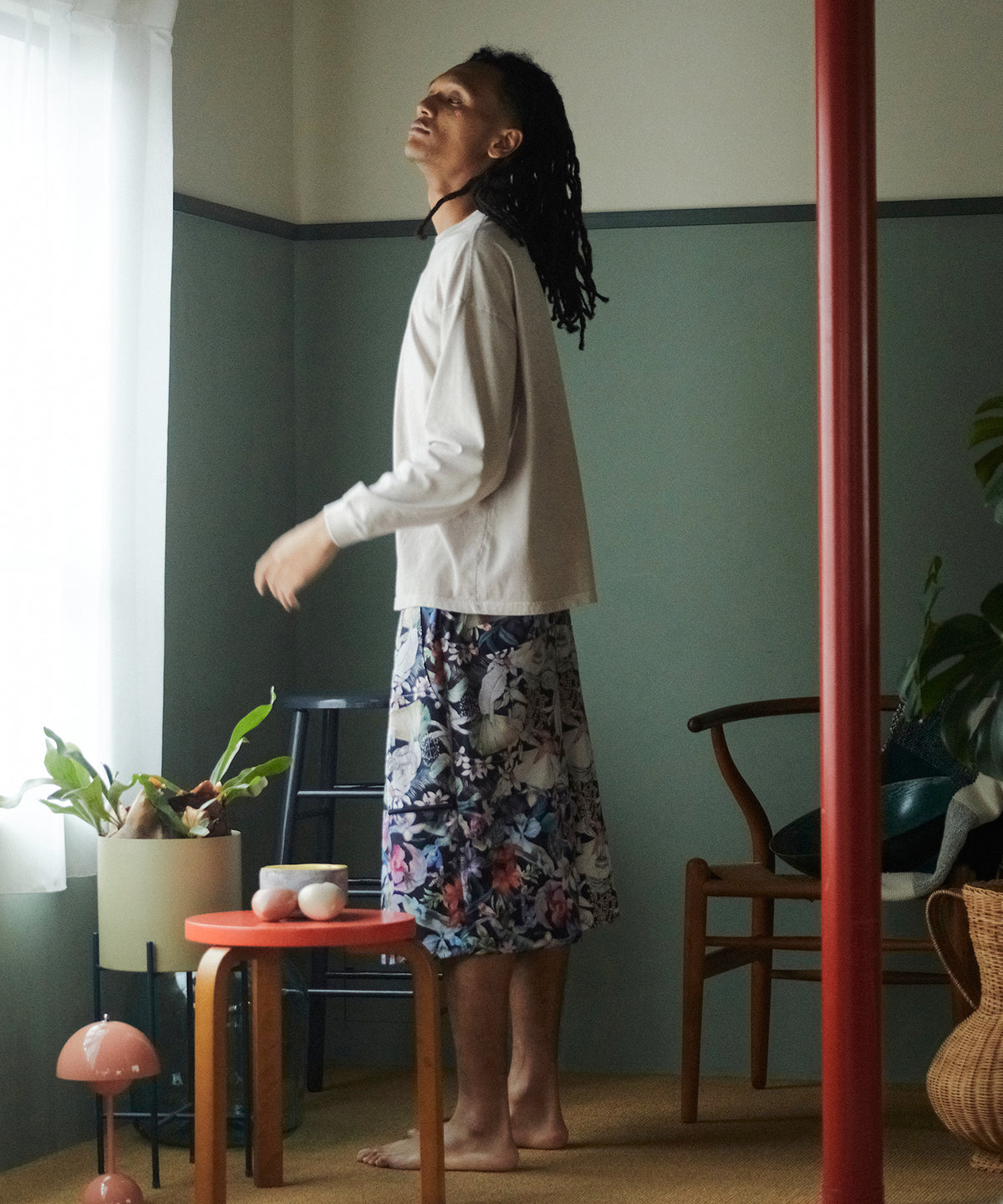 PIGMENT-DYED L/S TEE（/FLOWER DRIFTER）