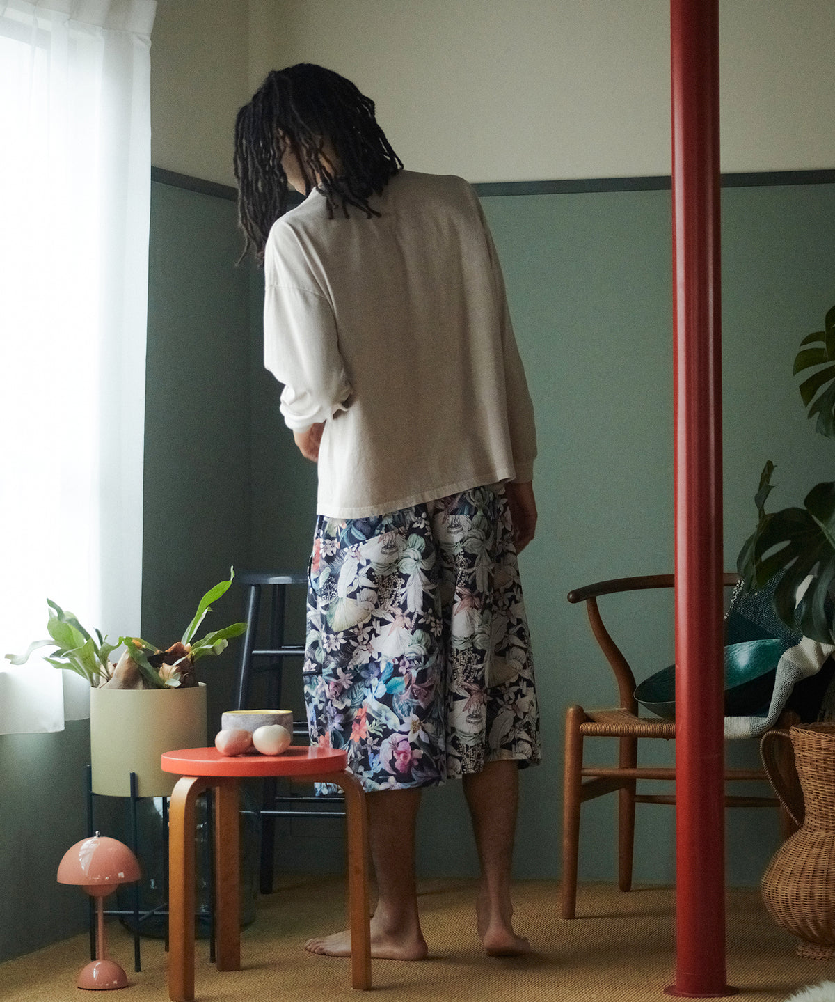 PIGMENT-DYED L/S TEE（/FLOWER DRIFTER）