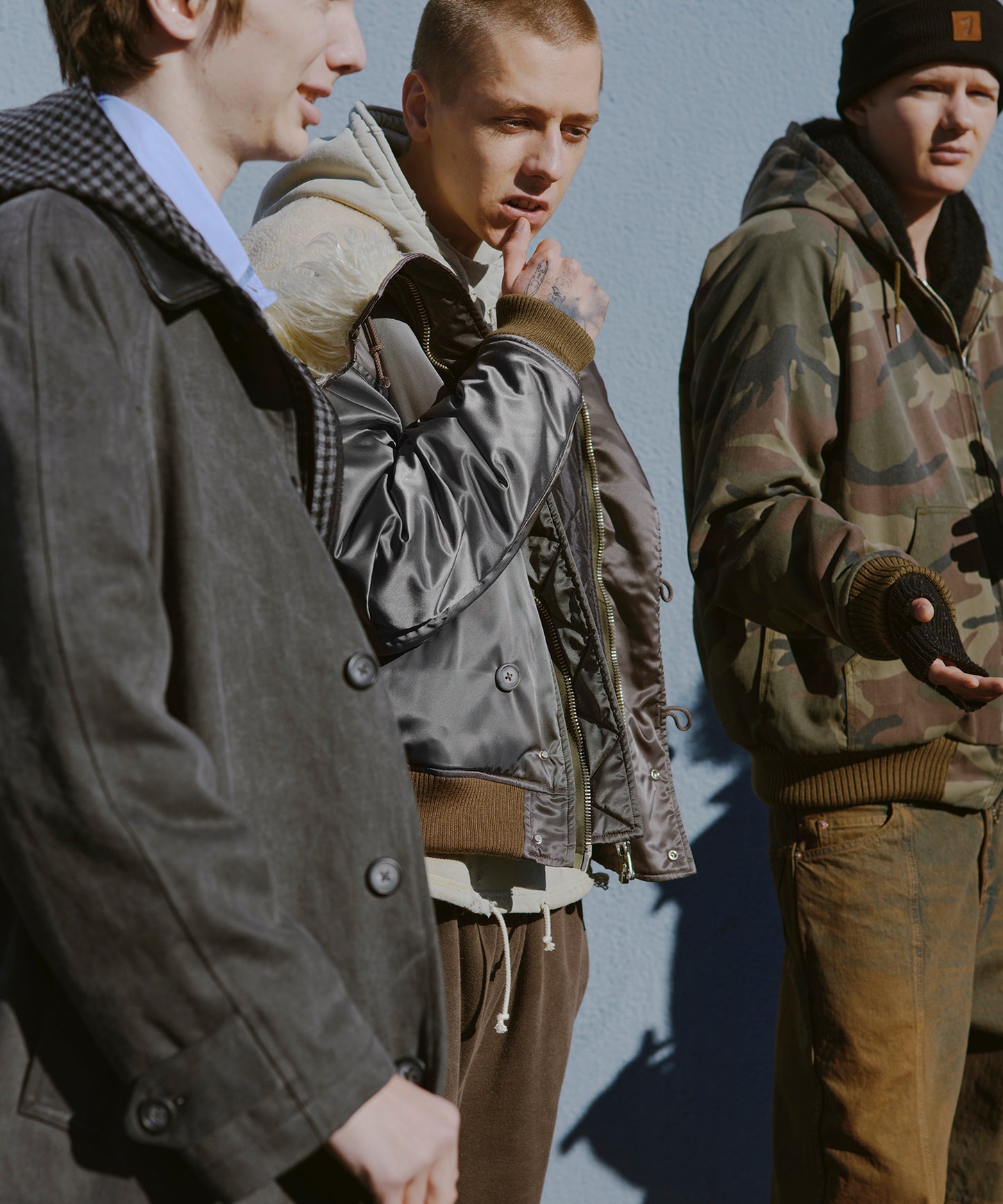 SWITCHING BAGGY DENIM PANTS