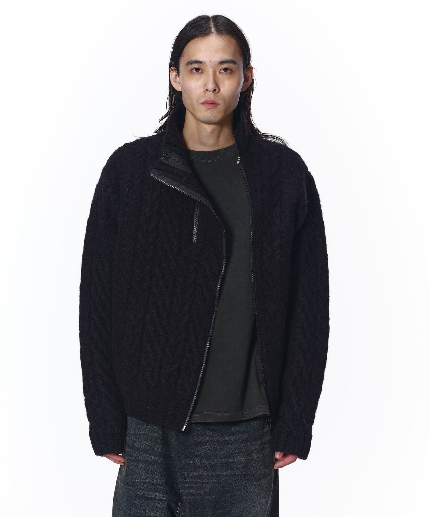 CABLE ZIP KNIT
