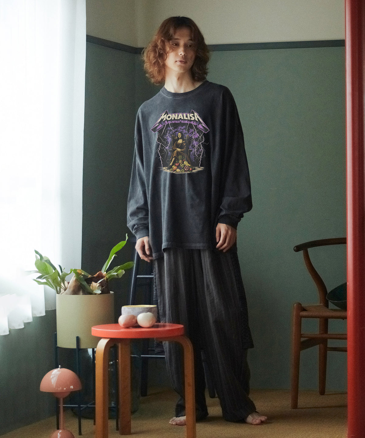PIGMENT-DYED L/S TEE（MONALISA）