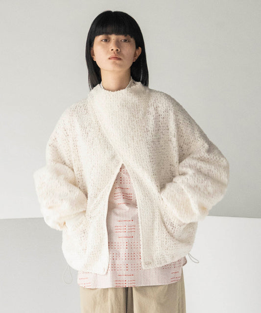 FEATHER LACE BLOUSON