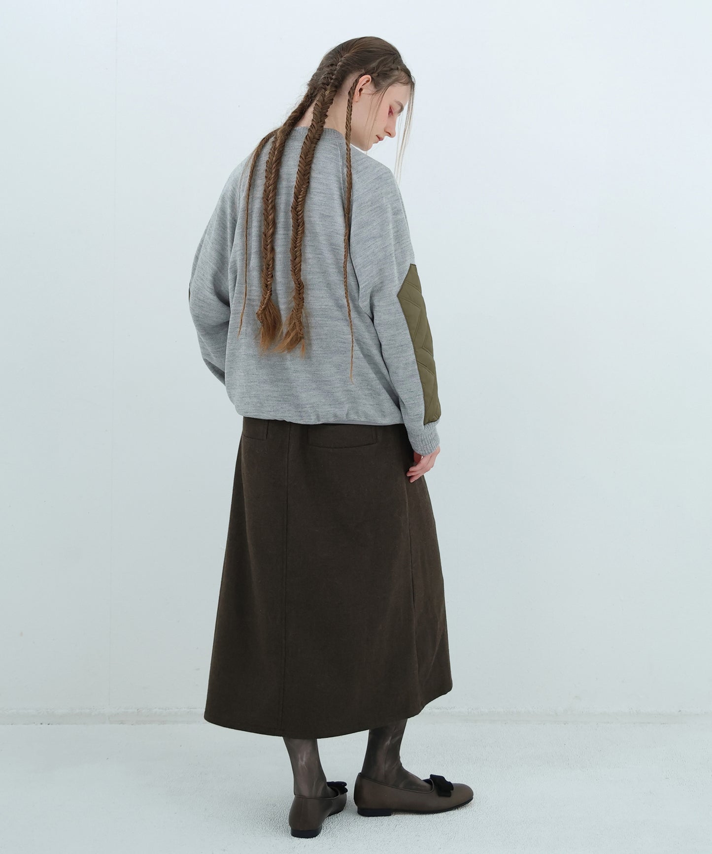 Dreamin' Mix Poncho Short Coat