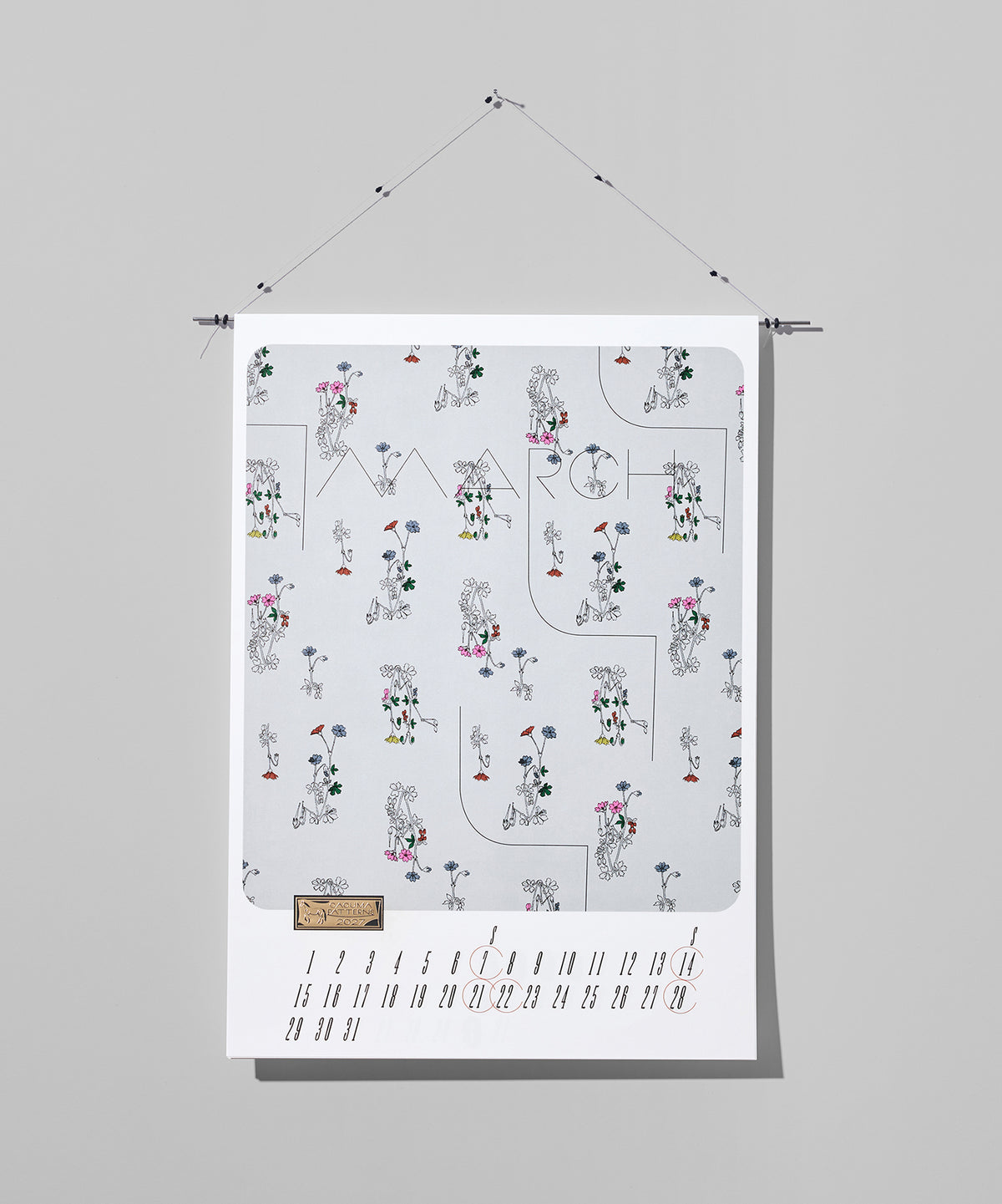 2027 カレンダー 「 CACUMA Patterns 2027」 Design :Yoshie Watanabe