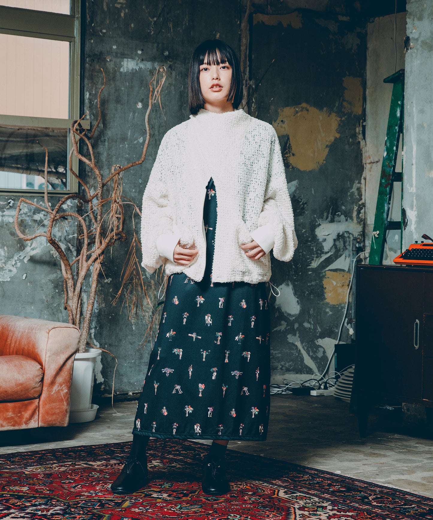 FEATHER LACE BLOUSON