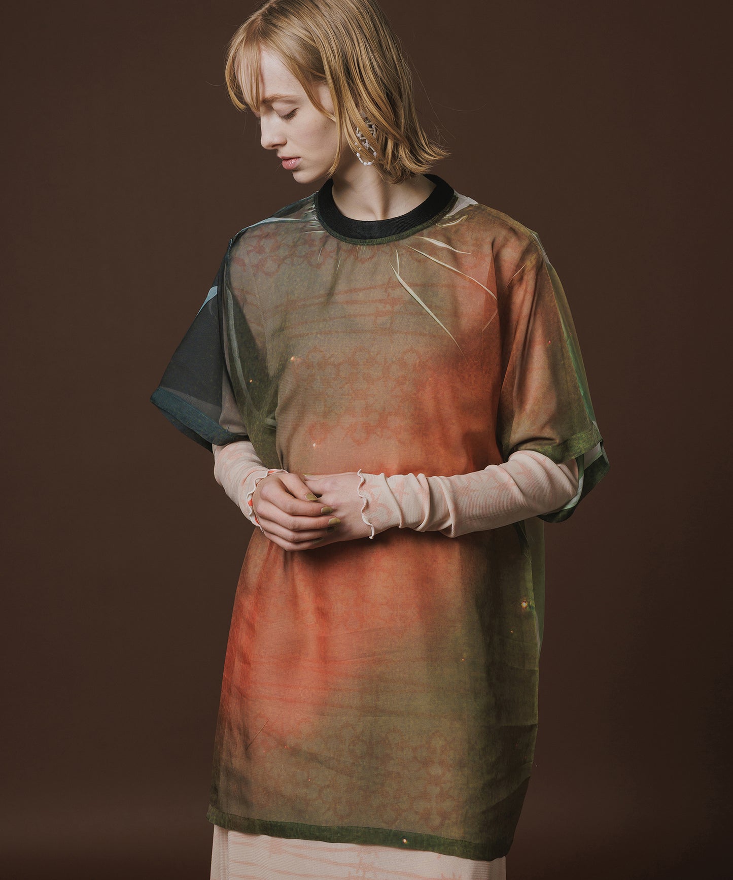 DIRECT PRINT SHEER T-SHIRT