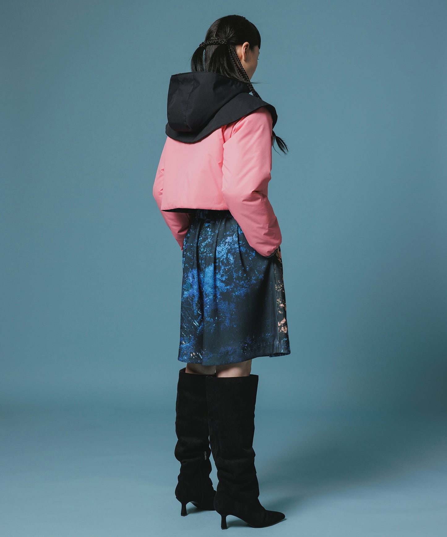 PRINT RIB WIDE SHORTS