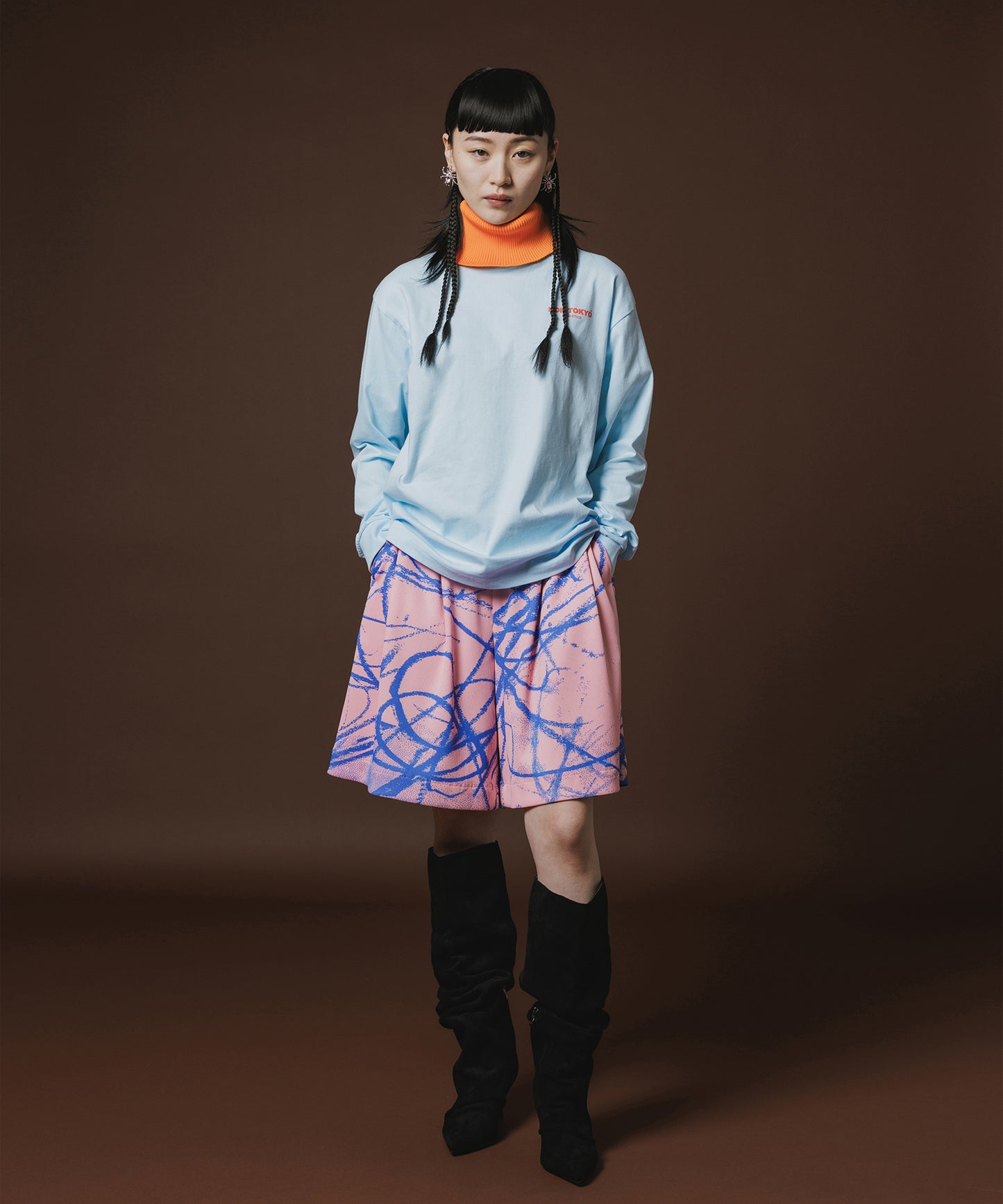 HIGH-NECK L/S T-SHIRT
