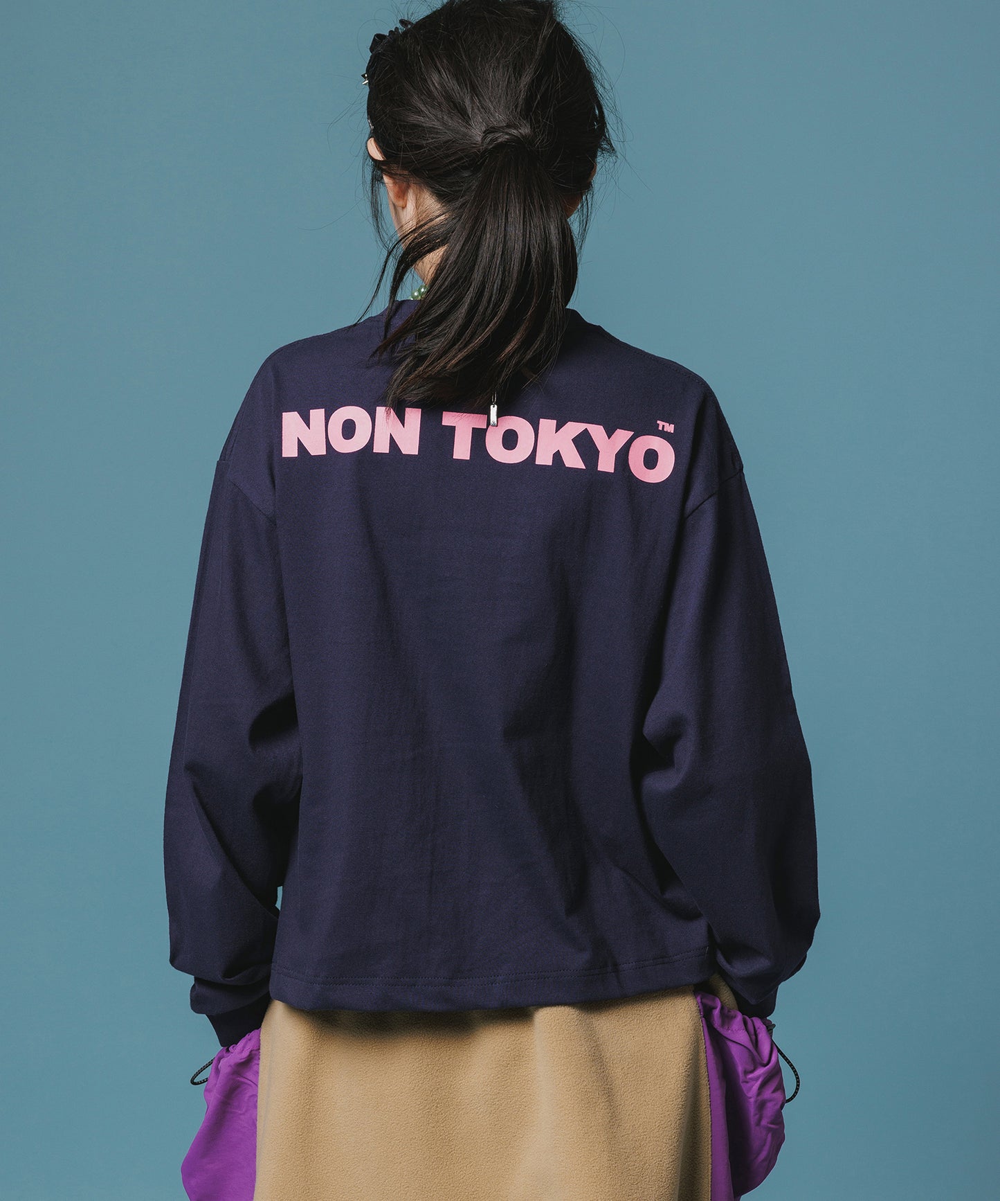 PRINT L/S SHORT T-SHIRT(DEVIL APPLE)