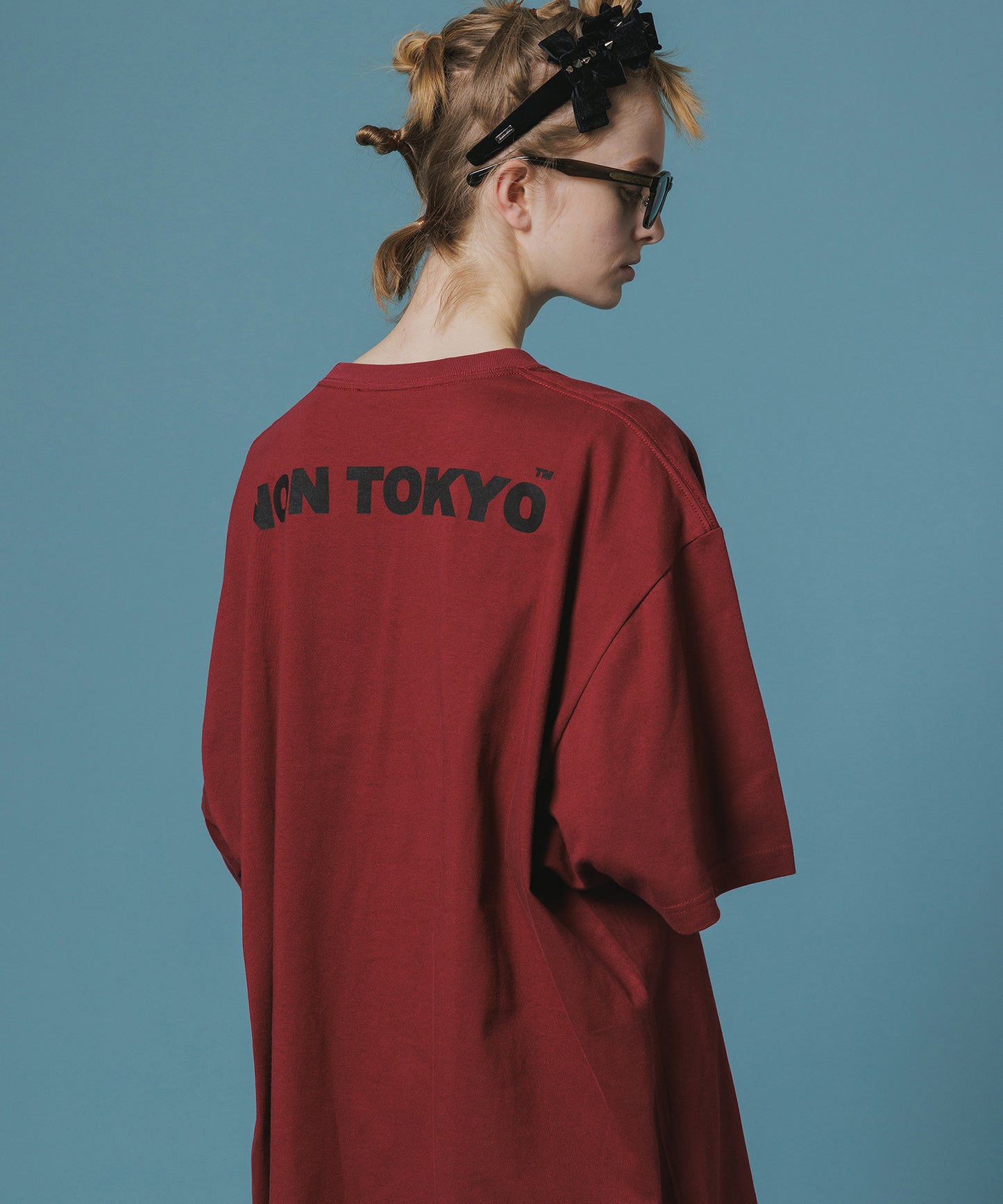 PRINT H/S BIG T-SHIRT(SCULL CHERRY)
