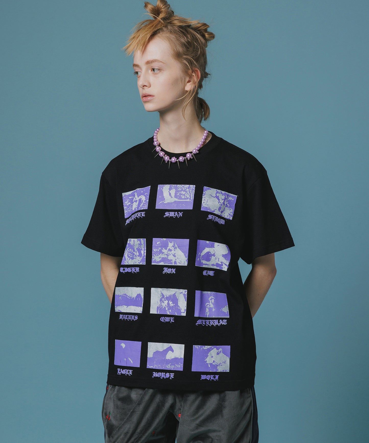 PRINT H/S T-SHIRT(ANIMAL)