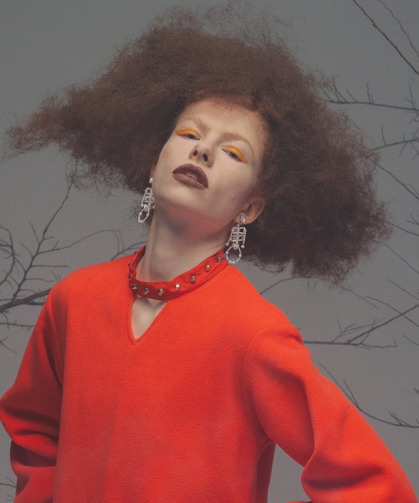 CRYSTAL SKELETON EARRING