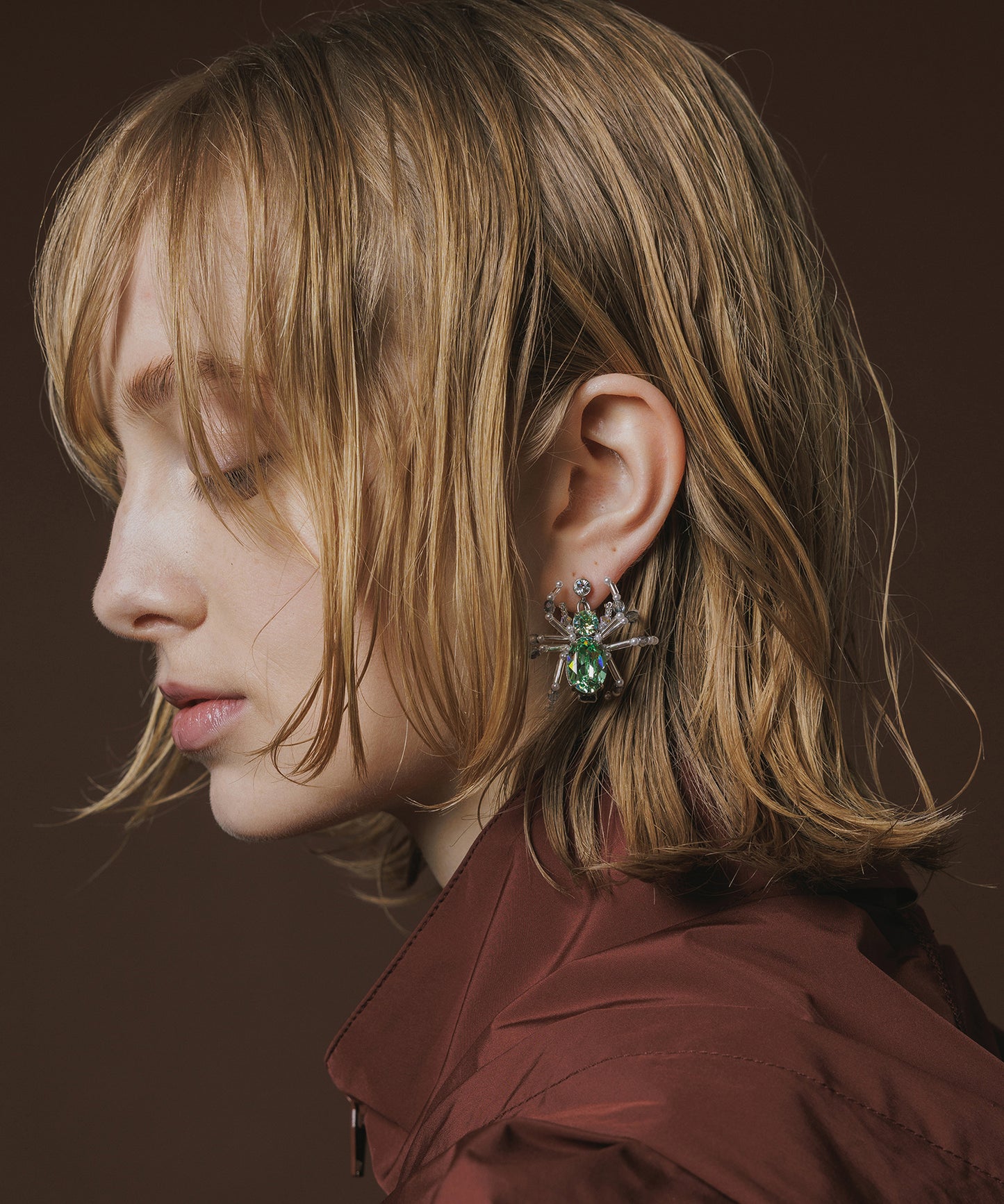 CRYSTAL SPIDER EARRING