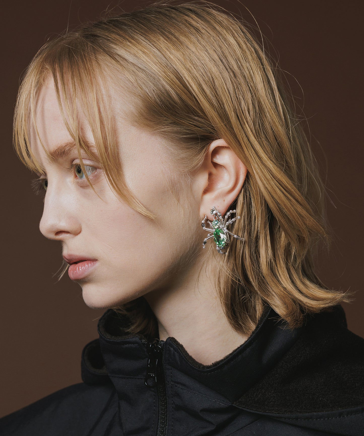 CRYSTAL SPIDER EARRING