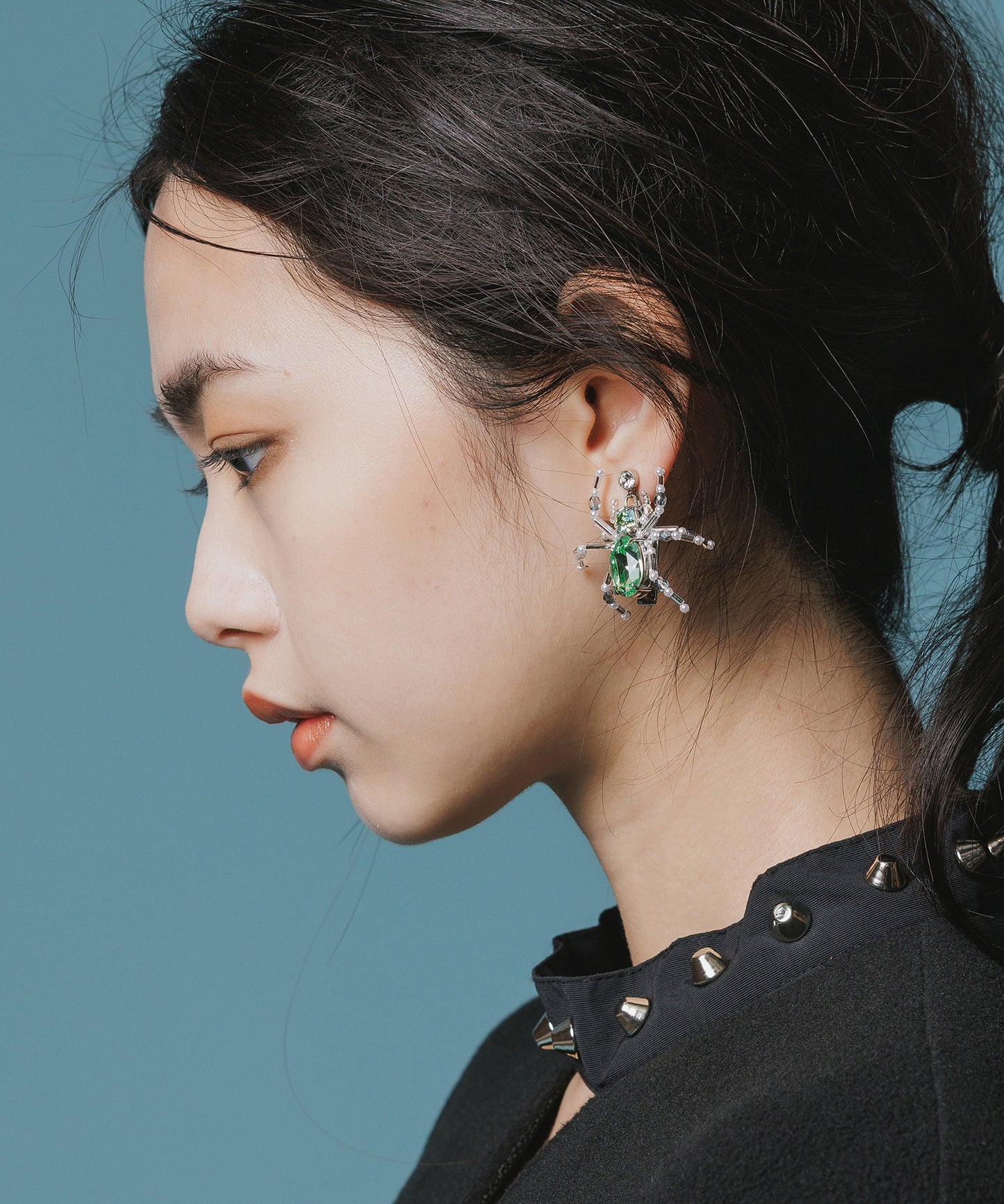 CRYSTAL SPIDER EARRING