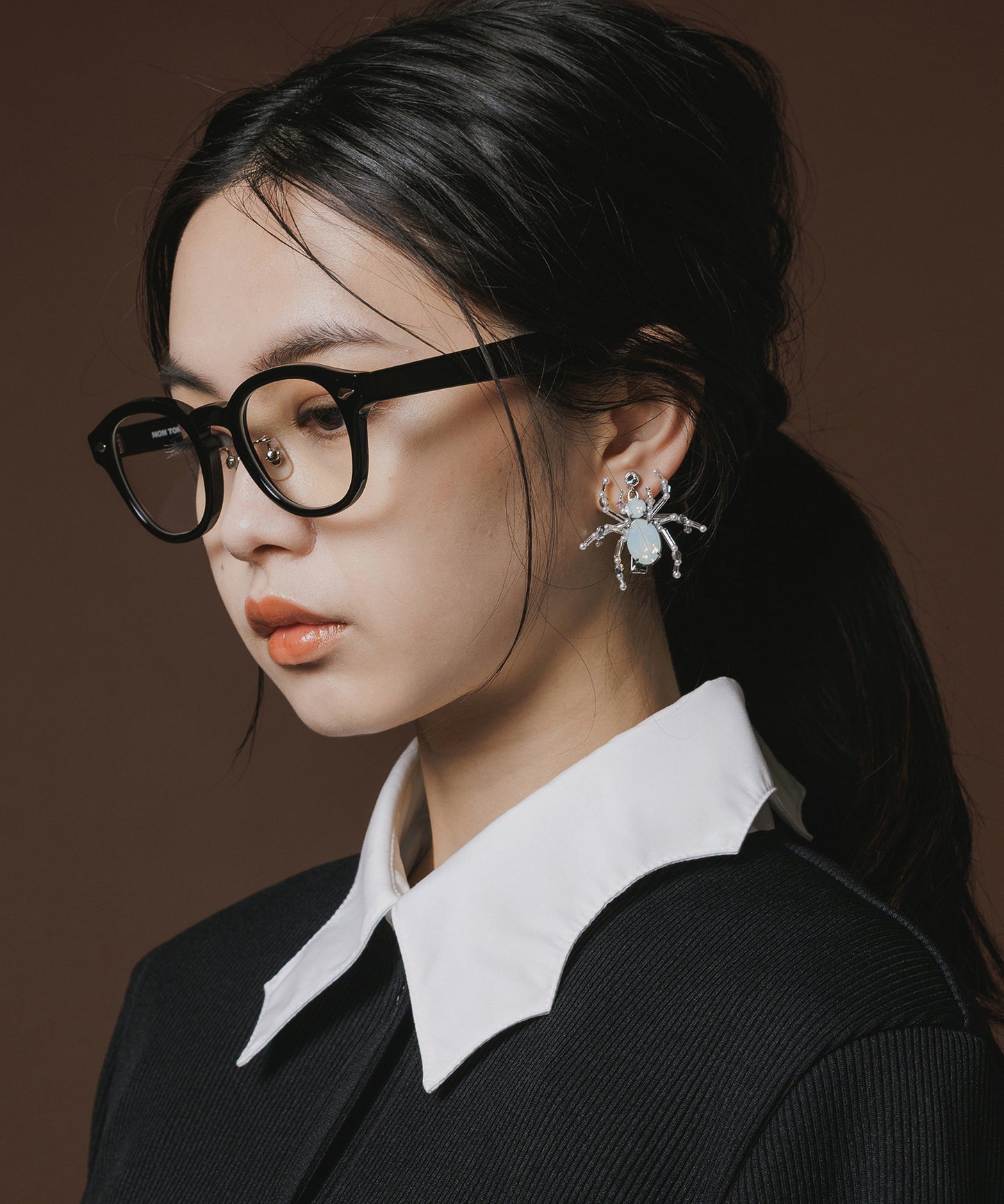 CRYSTAL SPIDER EARRING