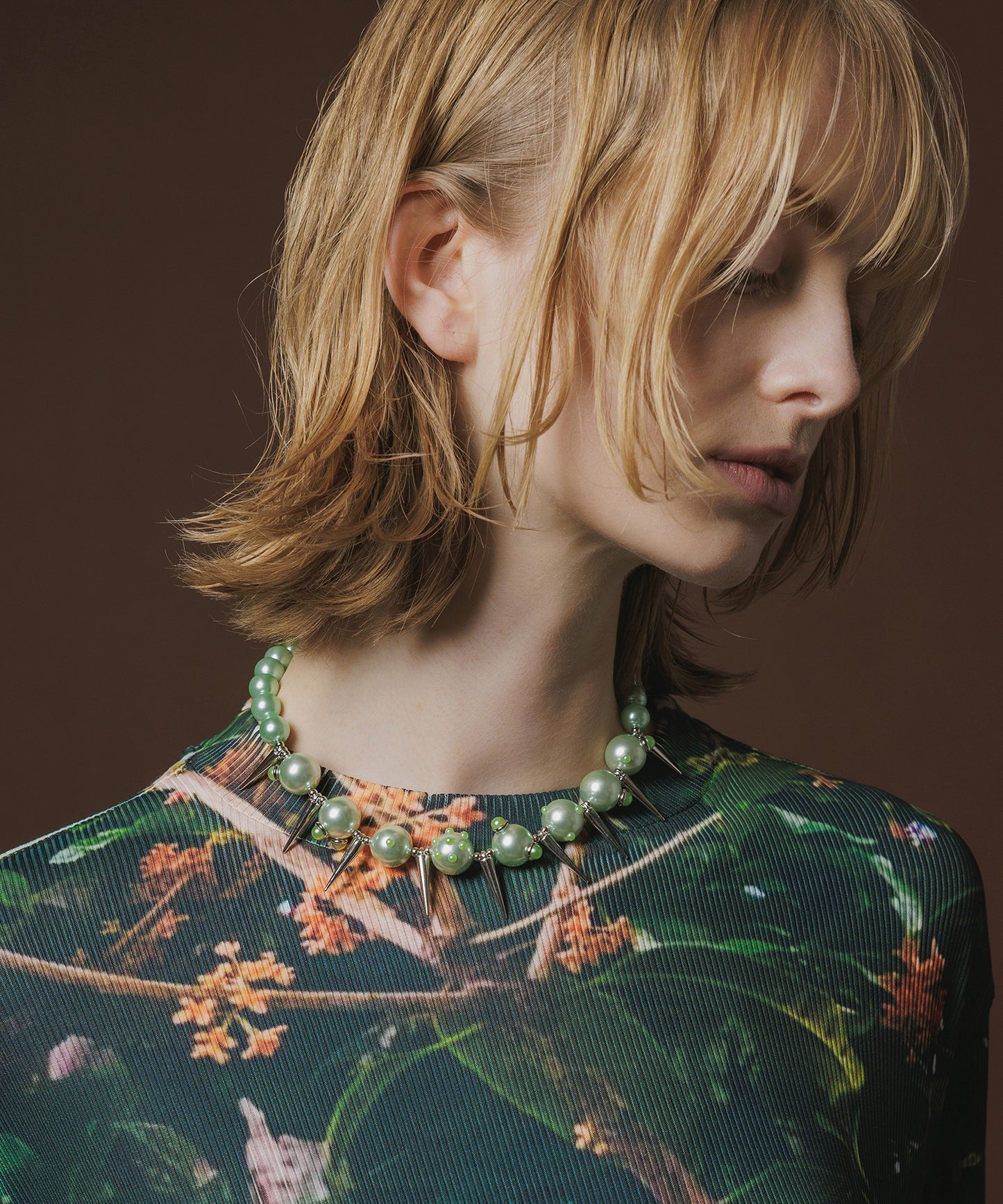 PEARL & STUDS NECKLACE