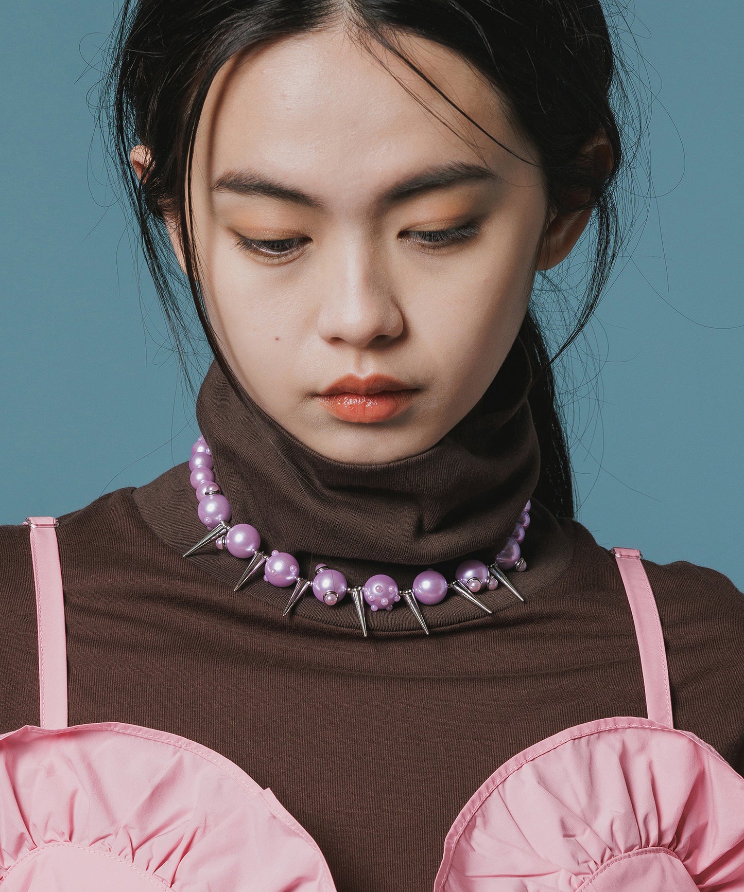 PEARL & STUDS NECKLACE