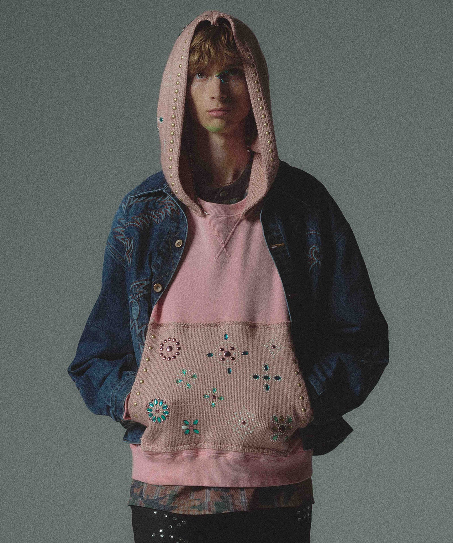 EMBROIDERY DENIM BLOUSON