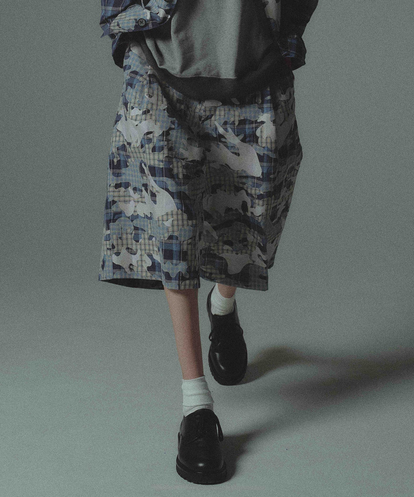 CHECK CAMO SHORT PANTS