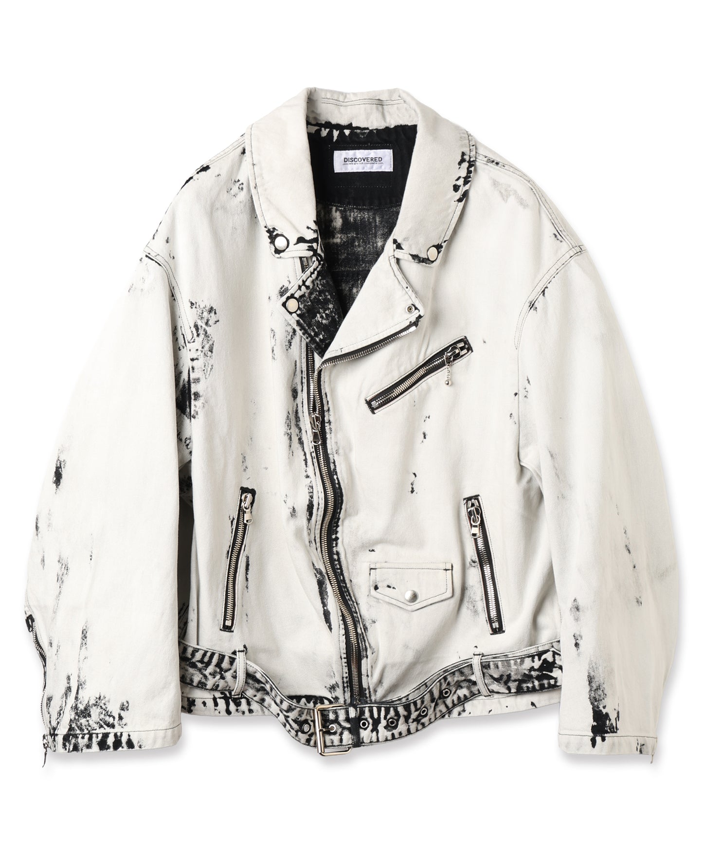 BLACK BLEACH W RIDERS BLOUSON