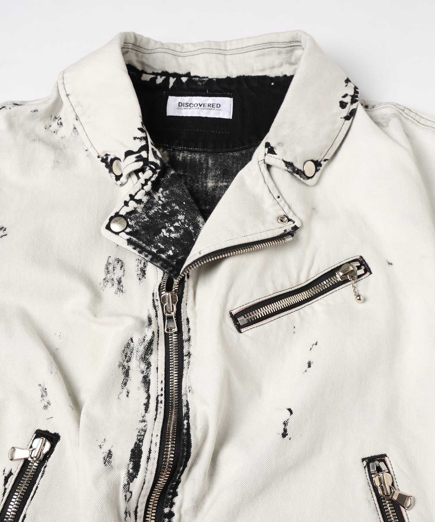 BLACK BLEACH W RIDERS BLOUSON
