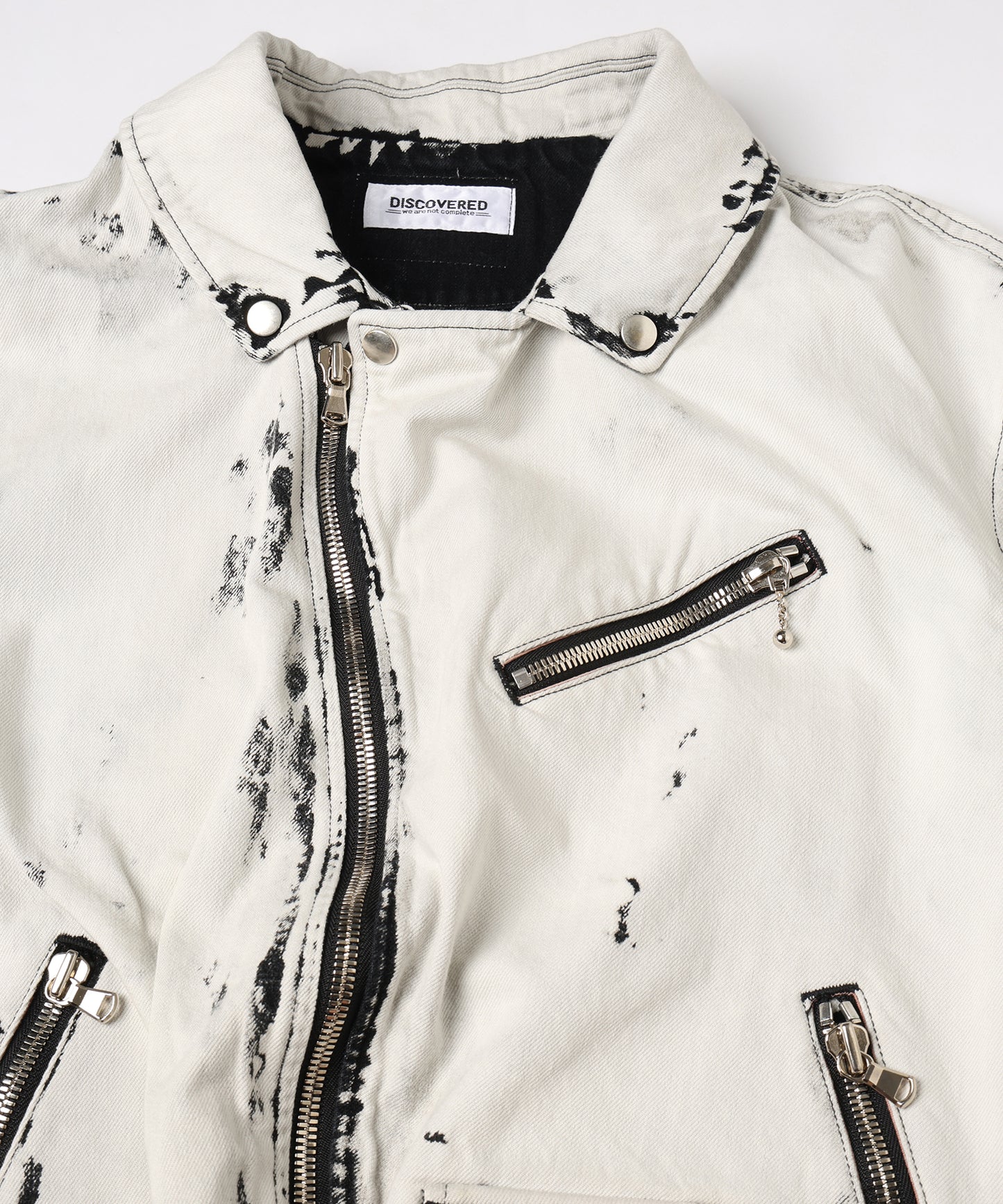 BLACK BLEACH W RIDERS BLOUSON