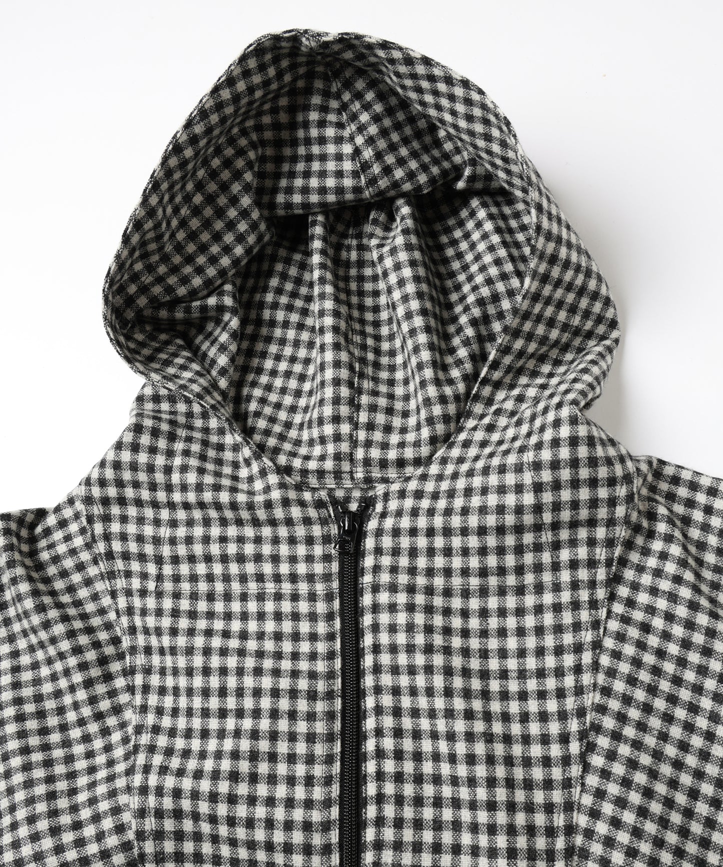 CHECK PULLOVER PARKA