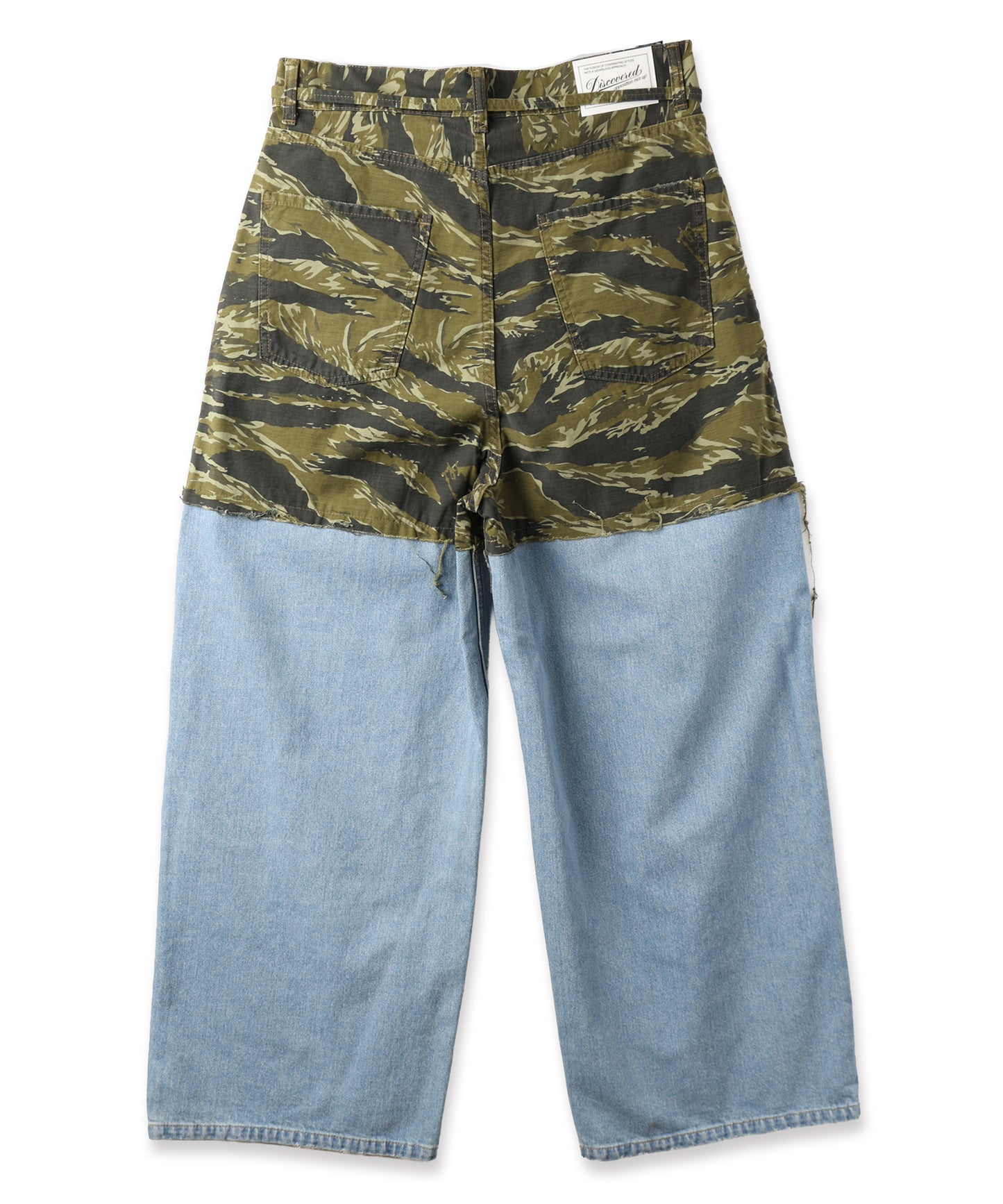 LAYERED ARMY DENIM PANTS