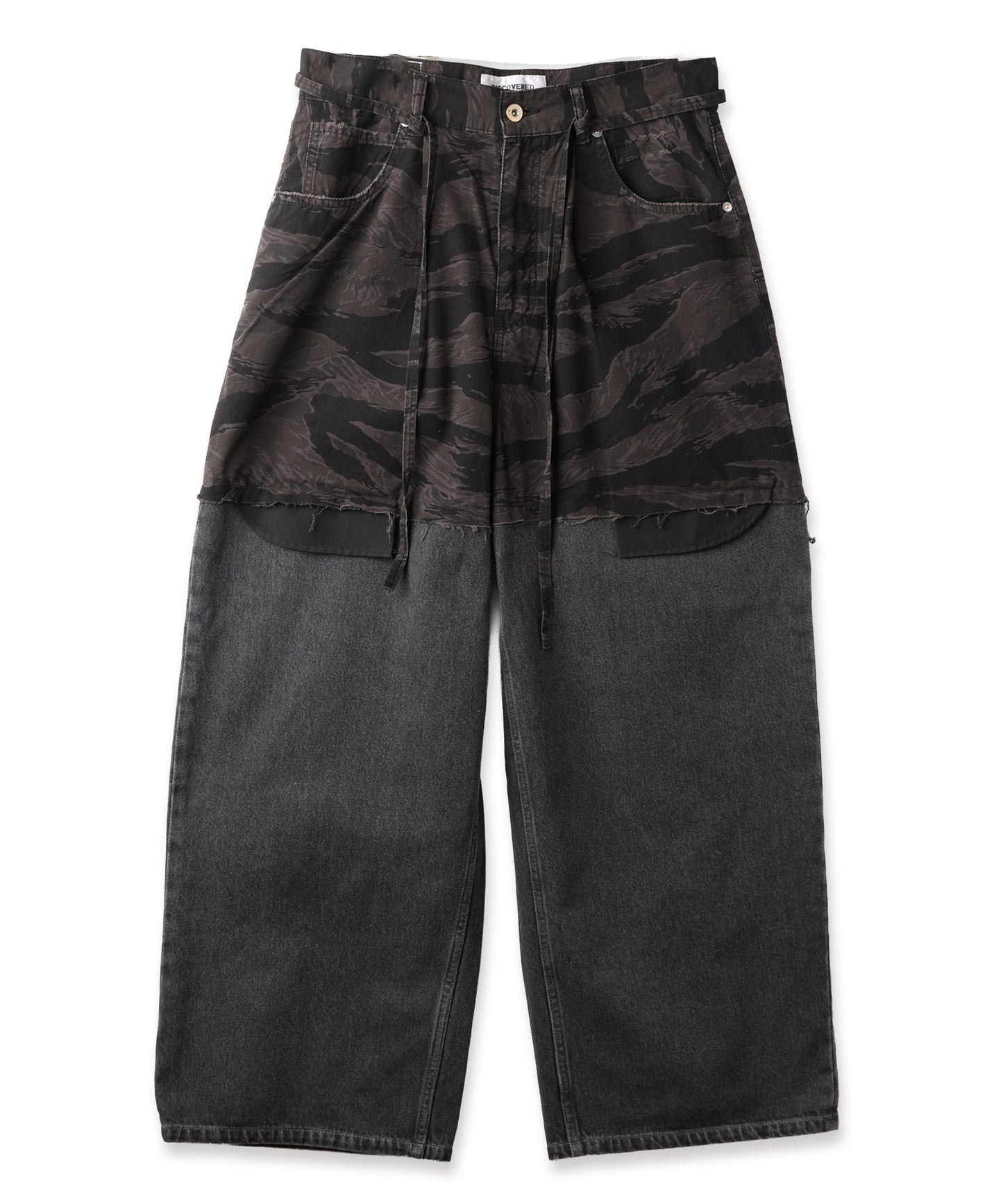 LAYERED ARMY DENIM PANTS