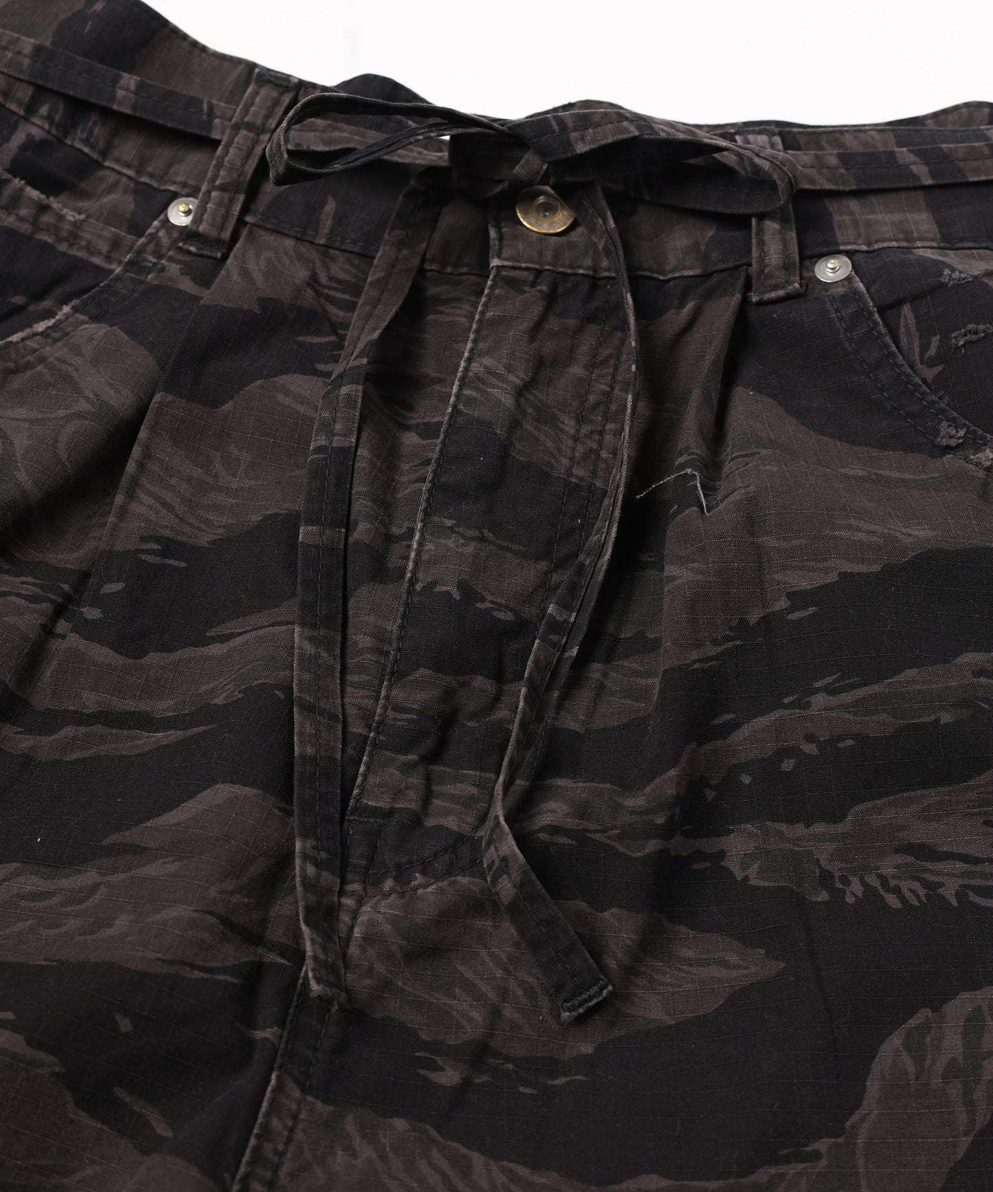 LAYERED ARMY DENIM PANTS