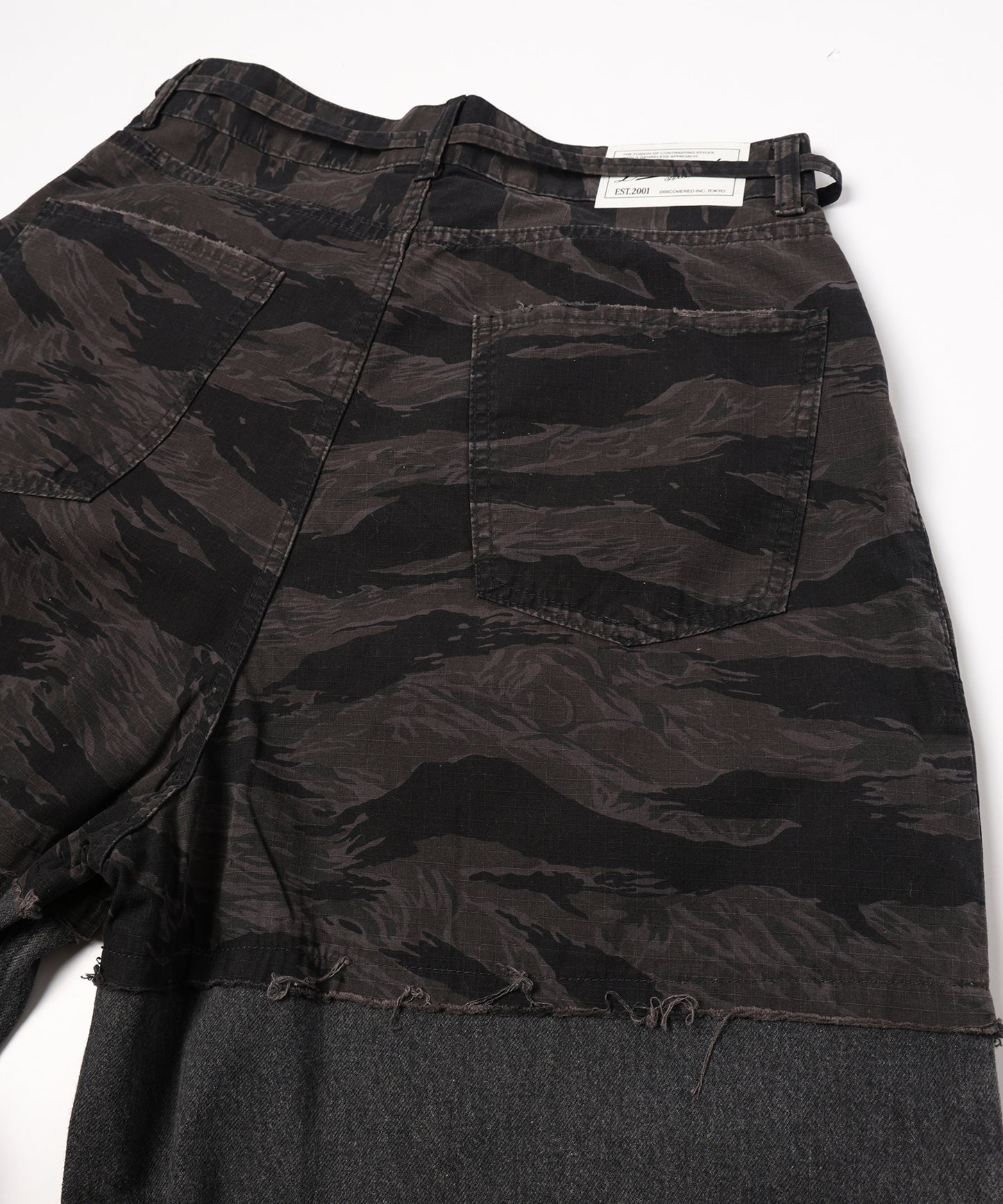 LAYERED ARMY DENIM PANTS