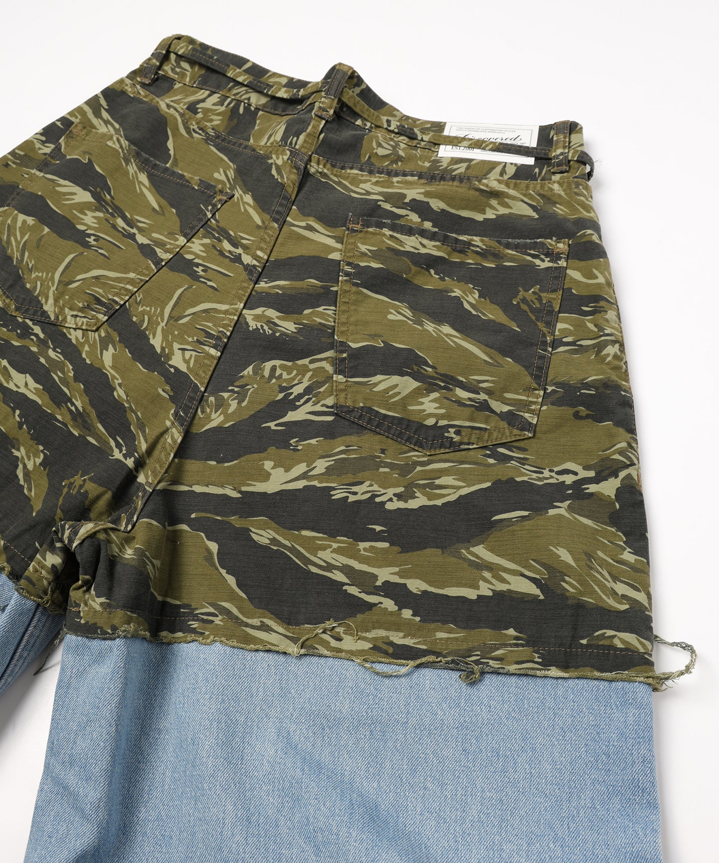 LAYERED ARMY DENIM PANTS