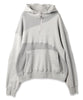 DRAPING HALF ZIP SWEAT HOODIE