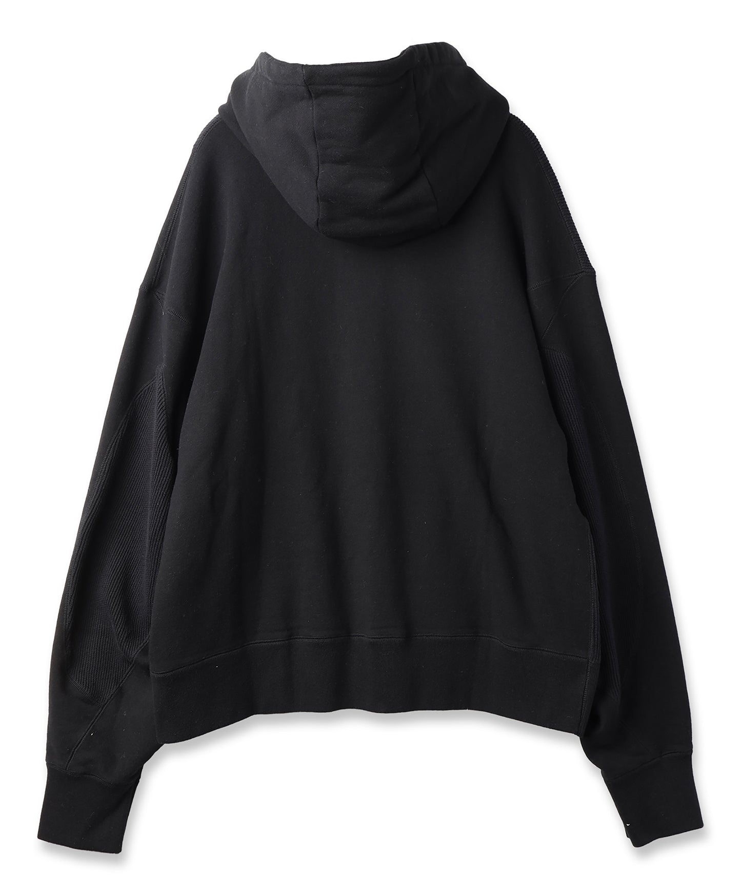 DRAPING HALF ZIP SWEAT HOODIE