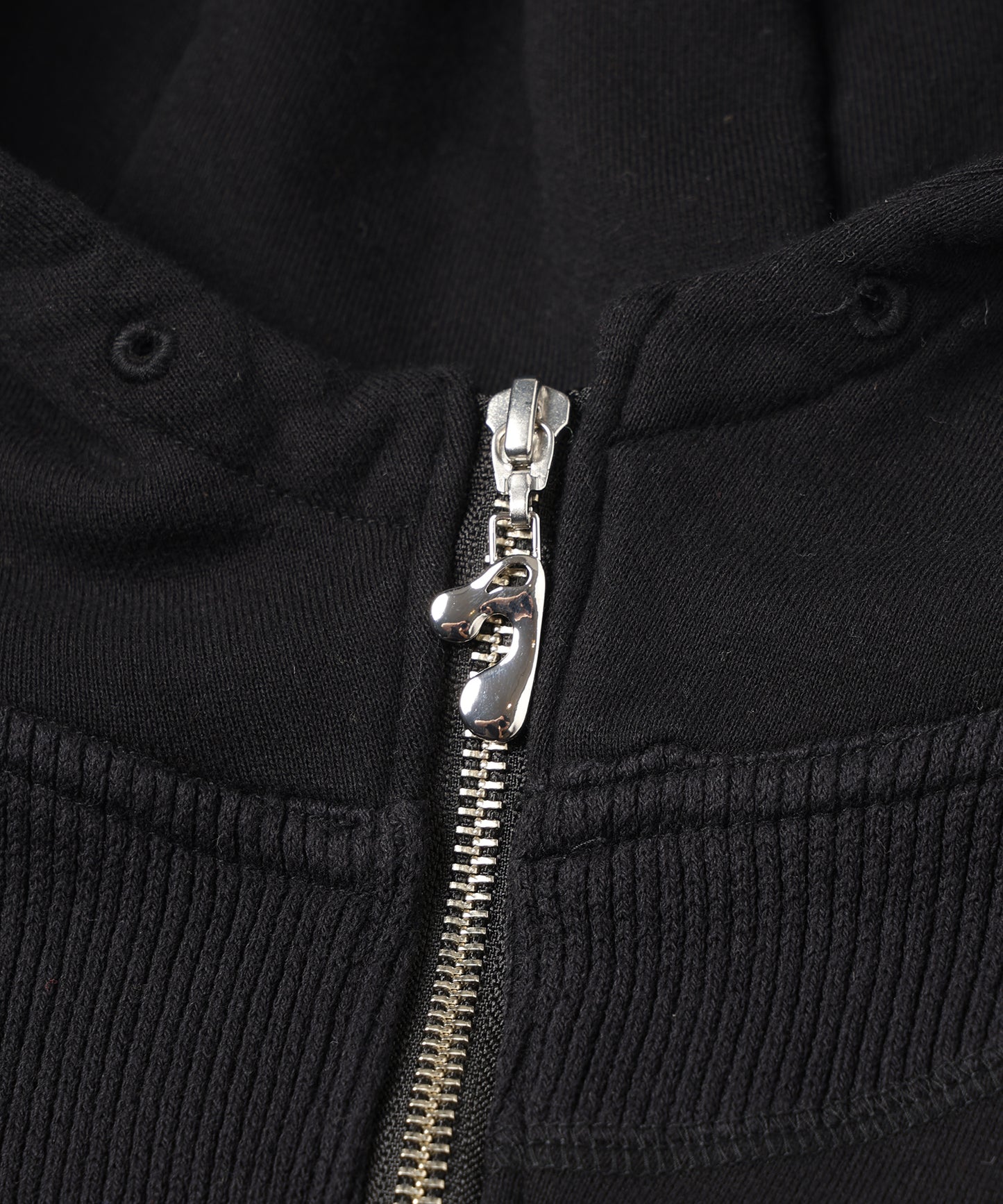 DRAPING HALF ZIP SWEAT HOODIE