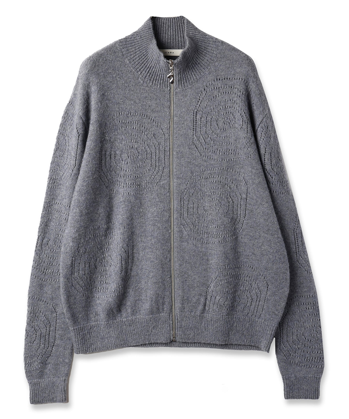 RIPPLES ZIP UP KNIT