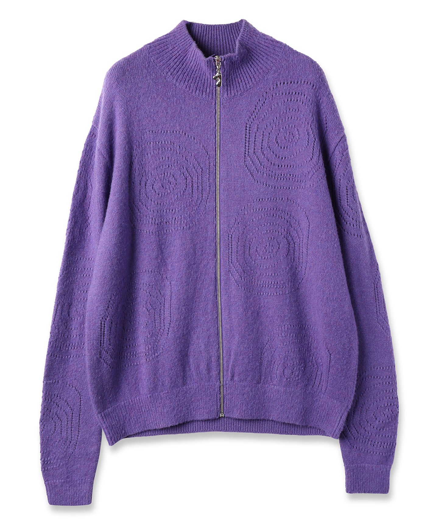 RIPPLES ZIP UP KNIT