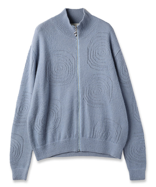 RIPPLES ZIP UP KNIT